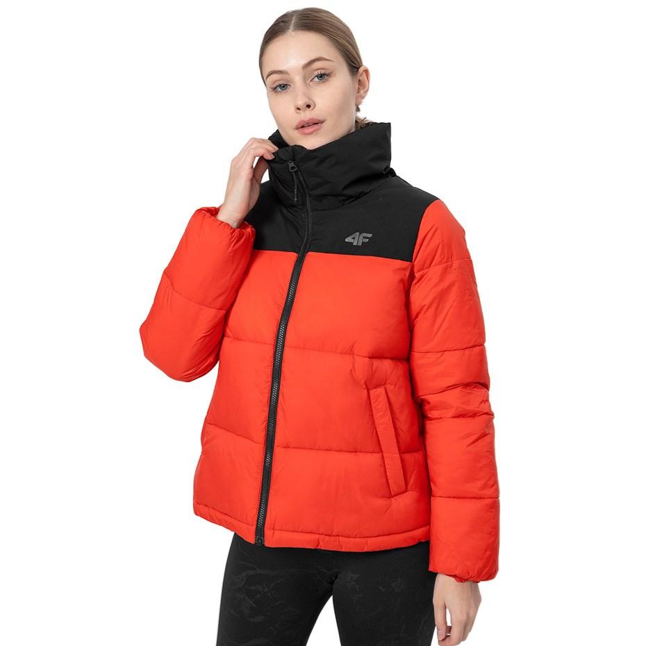 4F damejakke H4Z22 KUDP014 rød/sort