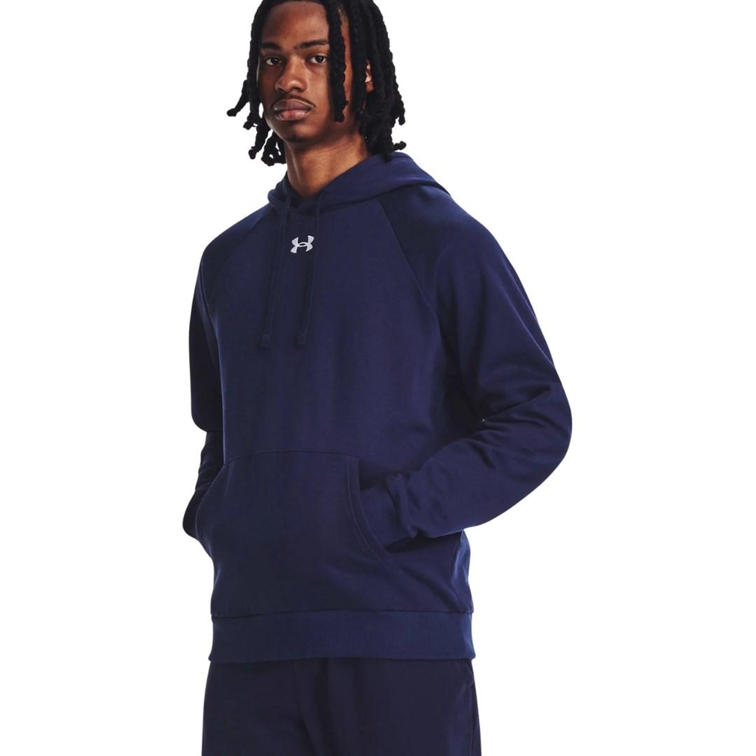 Under Armour Rival Fleece hættetrøje marineblå str. L