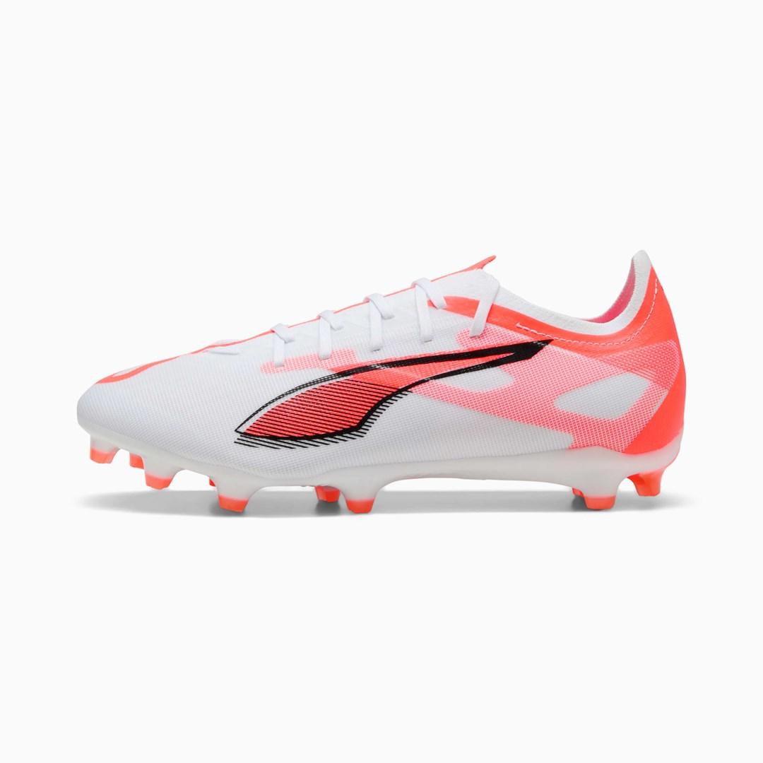 PUMA Ultra 5 Match FG/AG fodboldstøvler unisex - hvid/orange str. 44