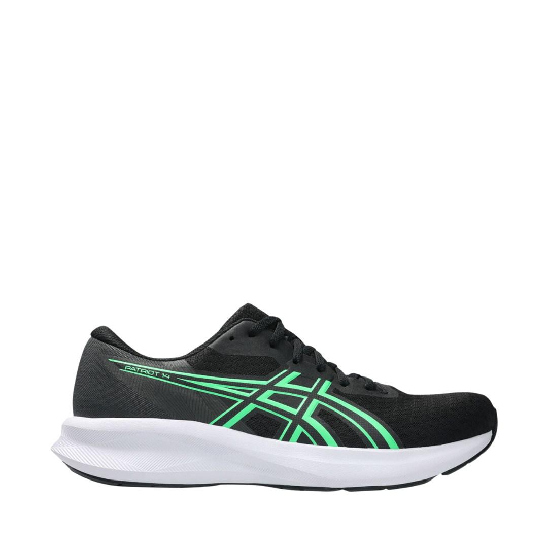 ASICS Patriot 14 herre løbesko str. 42 - sort med grønne detaljer