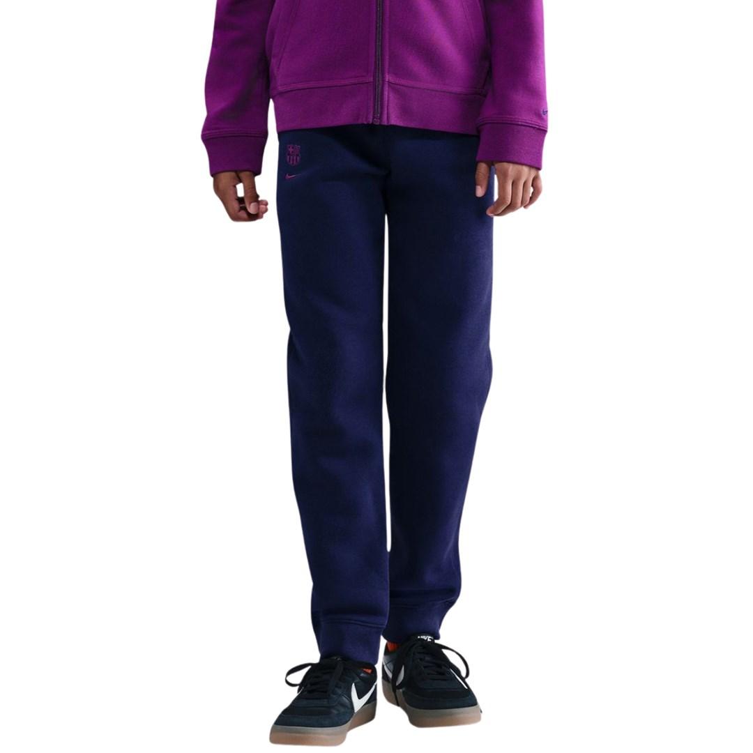 Nike FC Barcelona 25/26 Tech Fleece bukser til børn - marineblå XL