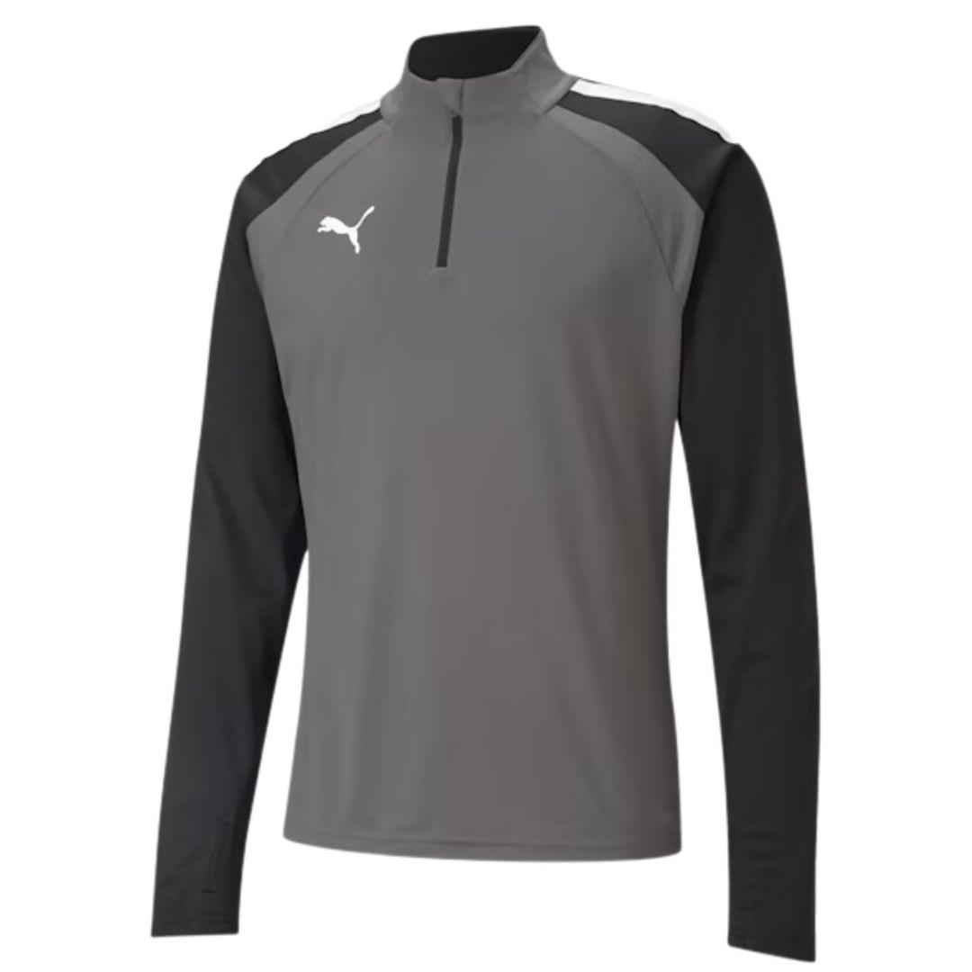 PUMA teamLIGA 1/4 zip træningstrøje til herre - grå/sort