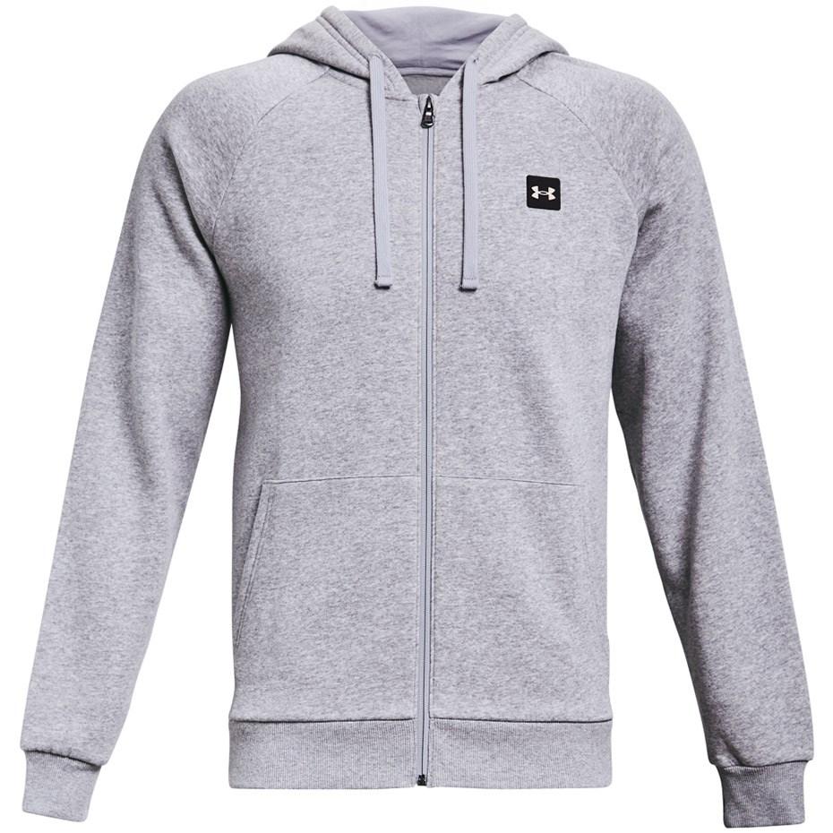 Under Armour Rival Fleece hættetrøje med lynlås til herre - lysegrå