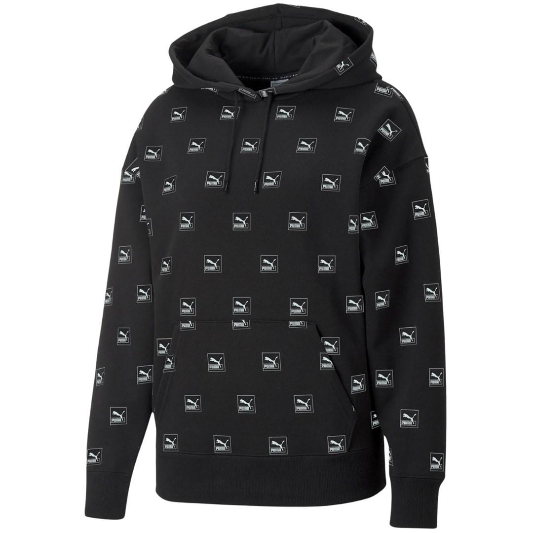 PUMA Brand Love AOP hættetrøje FL sort