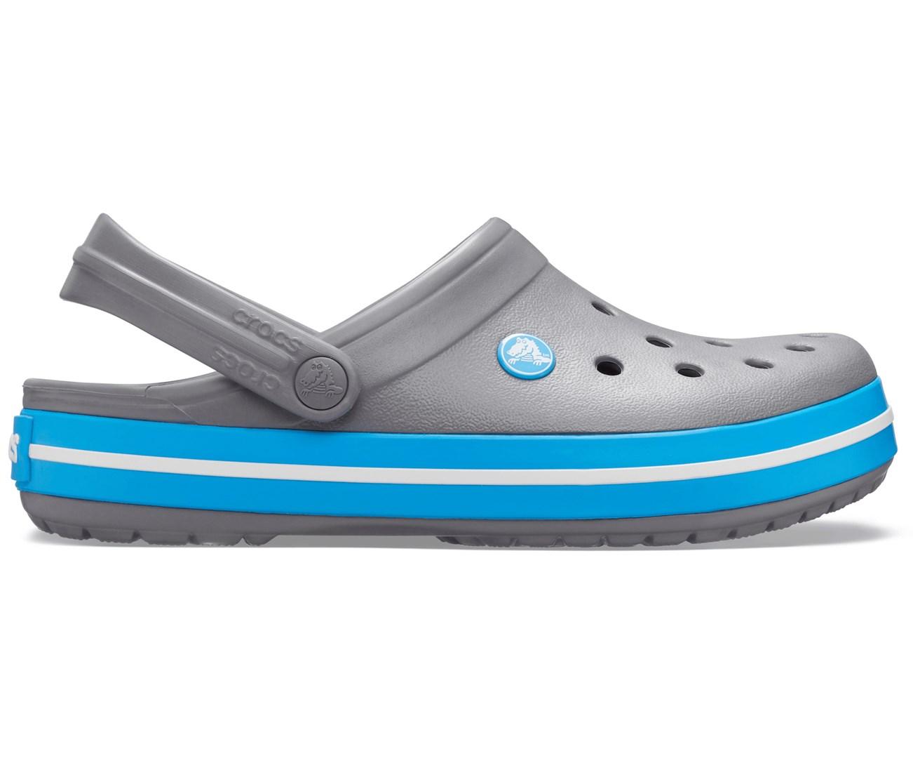 Crocs Crocband træsko unisex grå/blå/hvid str. 36-37
