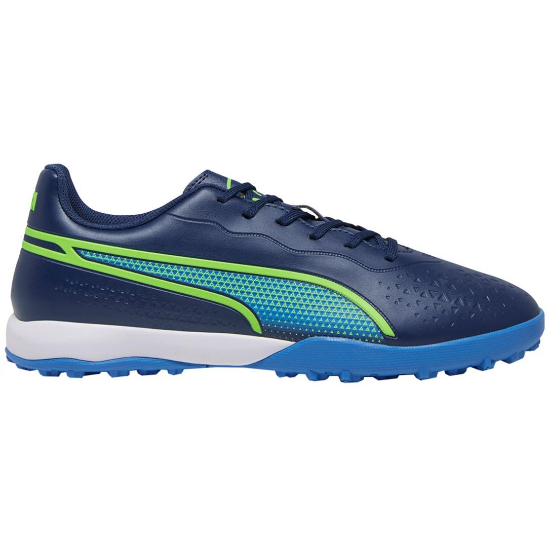 PUMA King Match TT fodboldsko str. 43 - blå/grøn