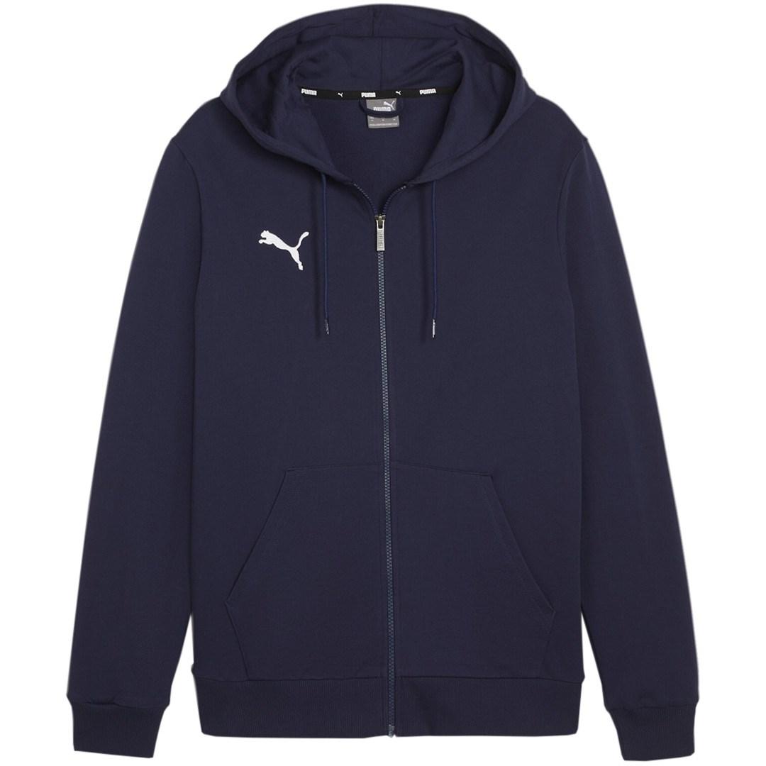 PUMA teamGOAL Casuals hættetrøje med lynlås - marineblå