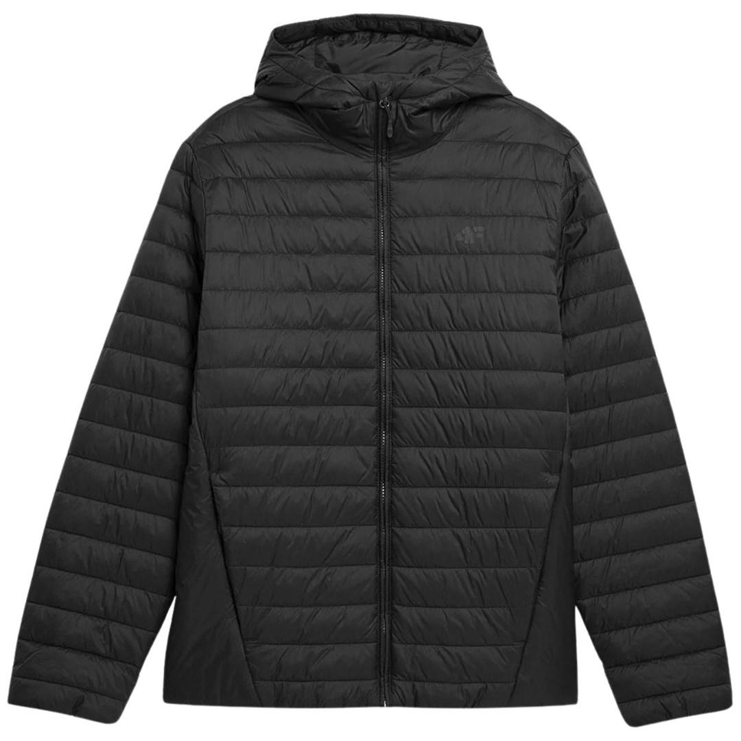 4F herre dunjakke med hætte - Deep Black
