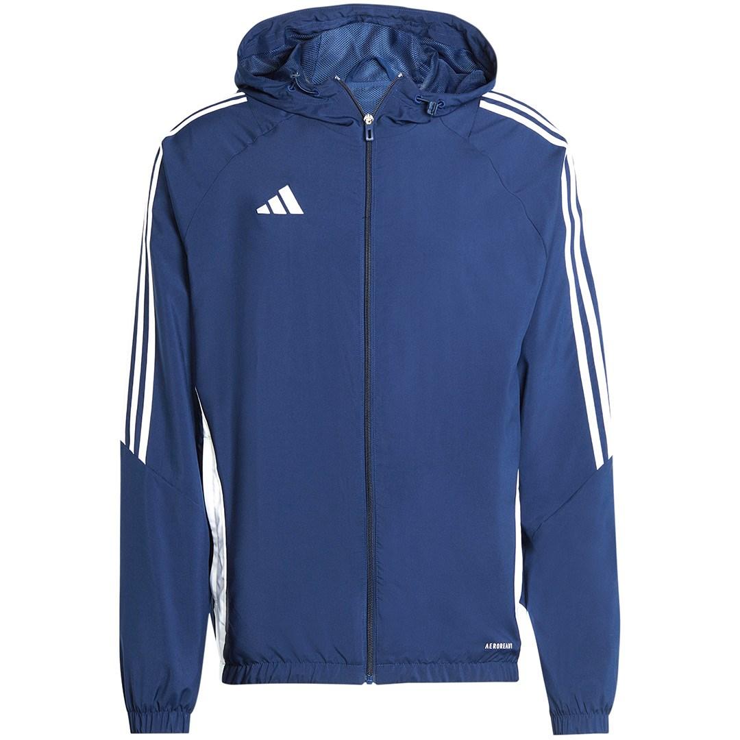 adidas Tiro 24 herrejakke med hætte - marineblå