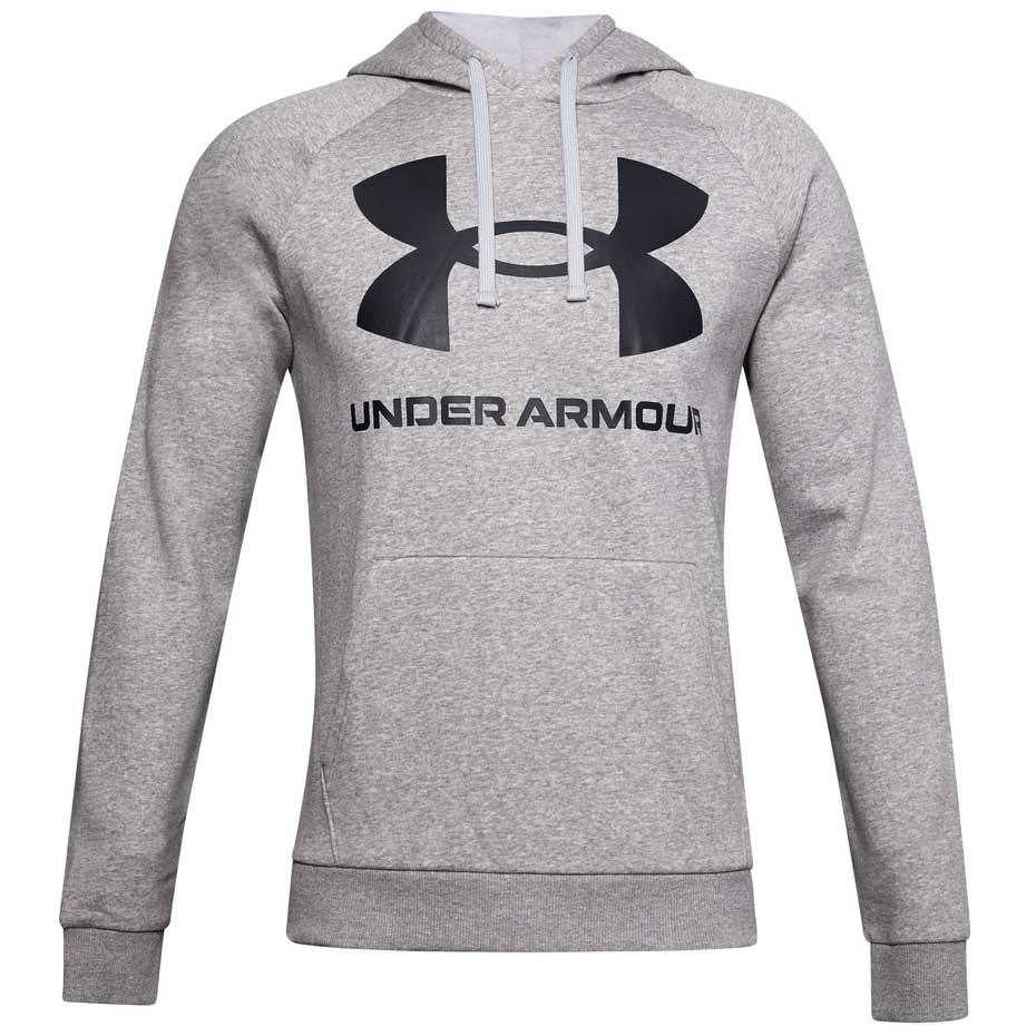 Under Armour Rival Fleece Big Logo hættetrøje til herre - grå