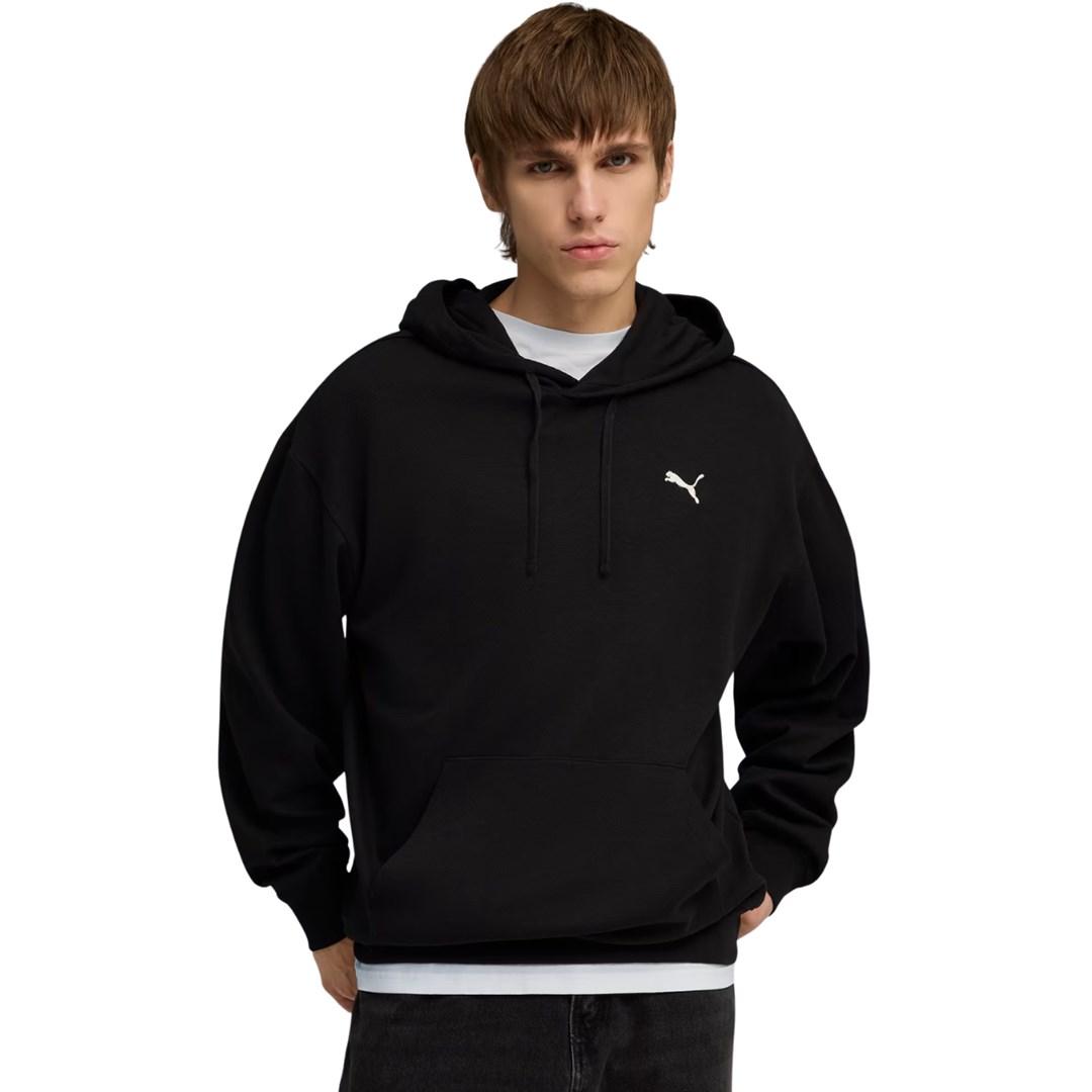 Puma ESS Elevated Relaxed Hoodie hættetrøje sort str. L