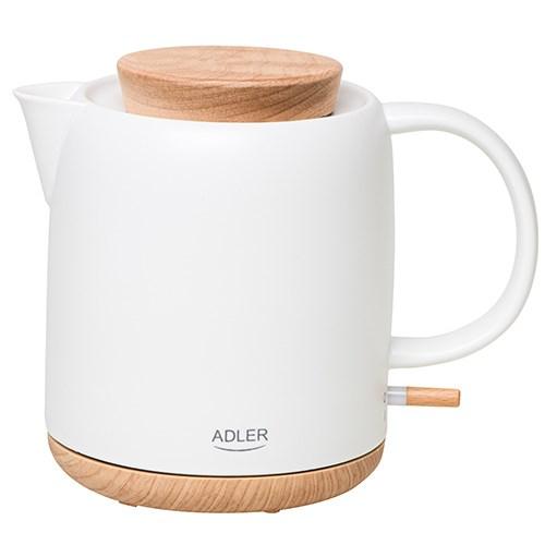 Adler AD 1304 keramisk elkedel 1 l 1200 W hvid