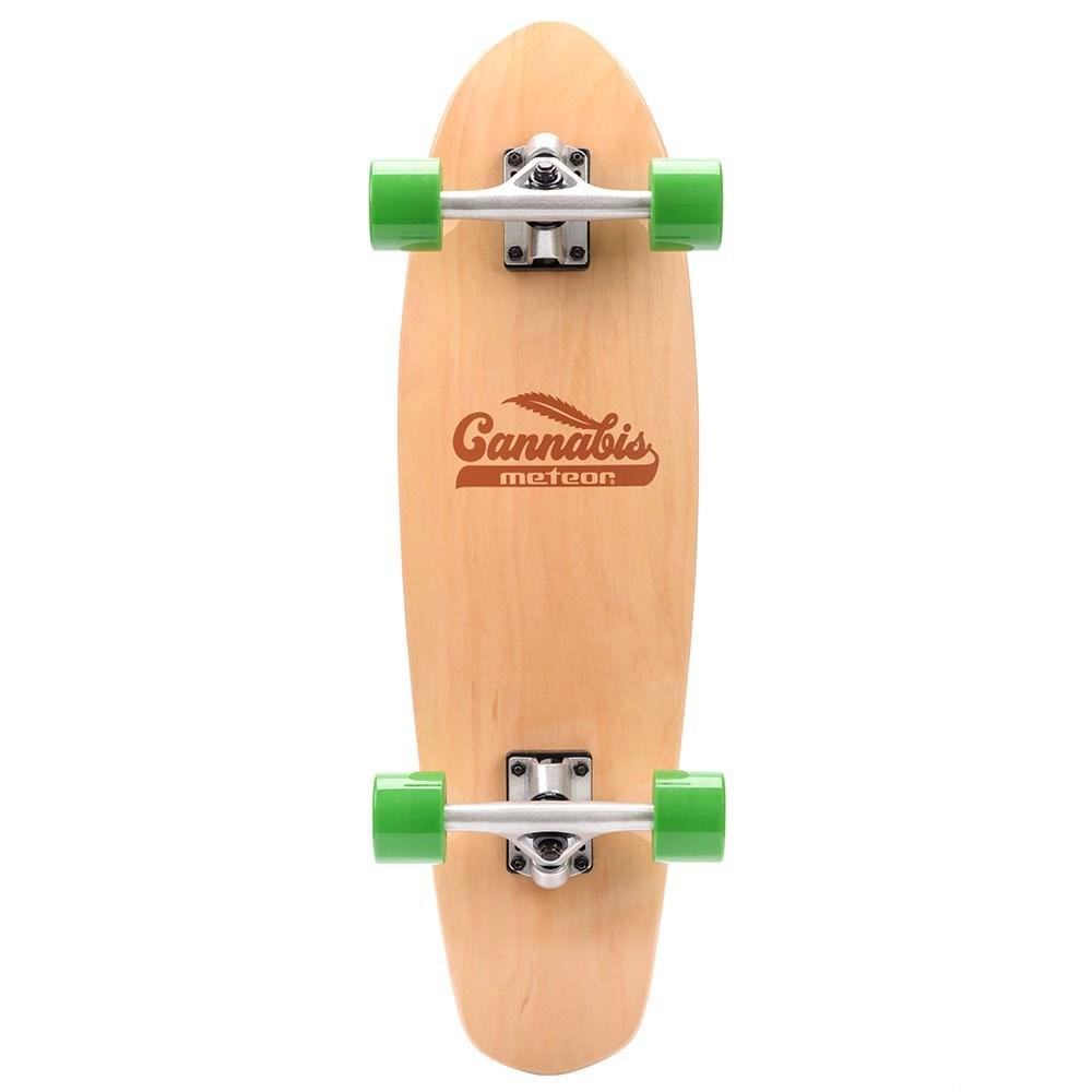 Meteor Cannabis grøn-brun-orange skateboard