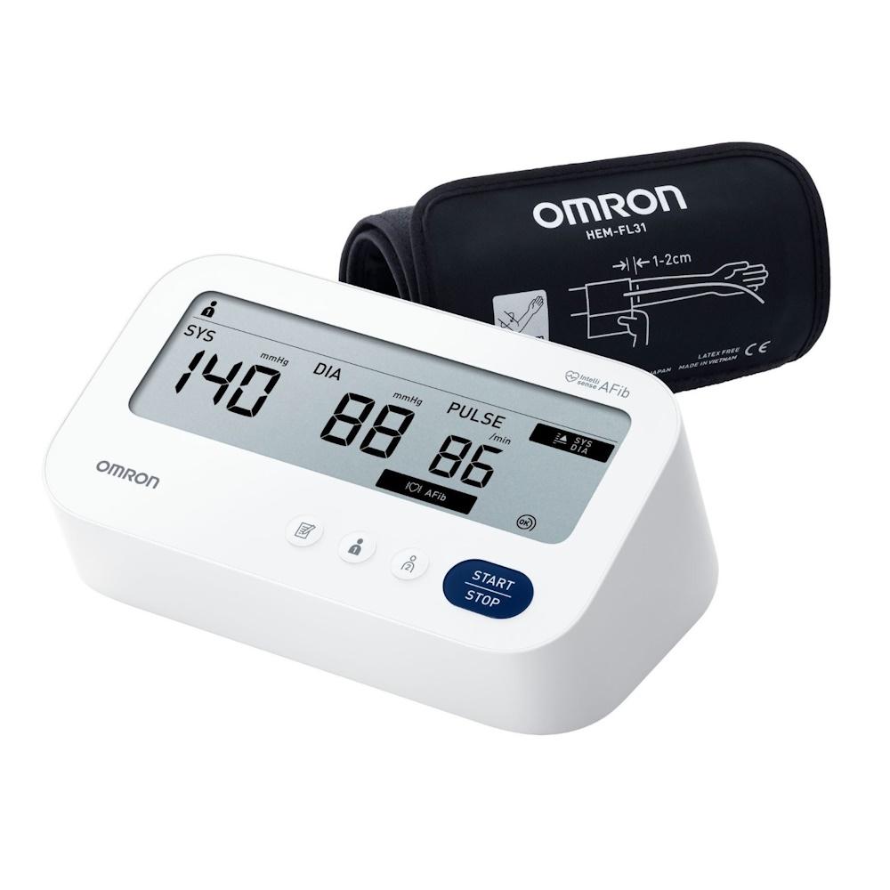Omron M3 Comfort AFib blodtryksmåler - hvid