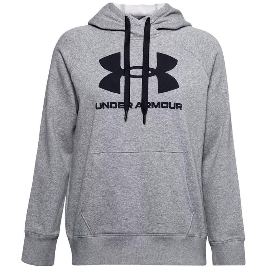 Under Armour Rival Fleece Logo hættetrøje til kvinder grå