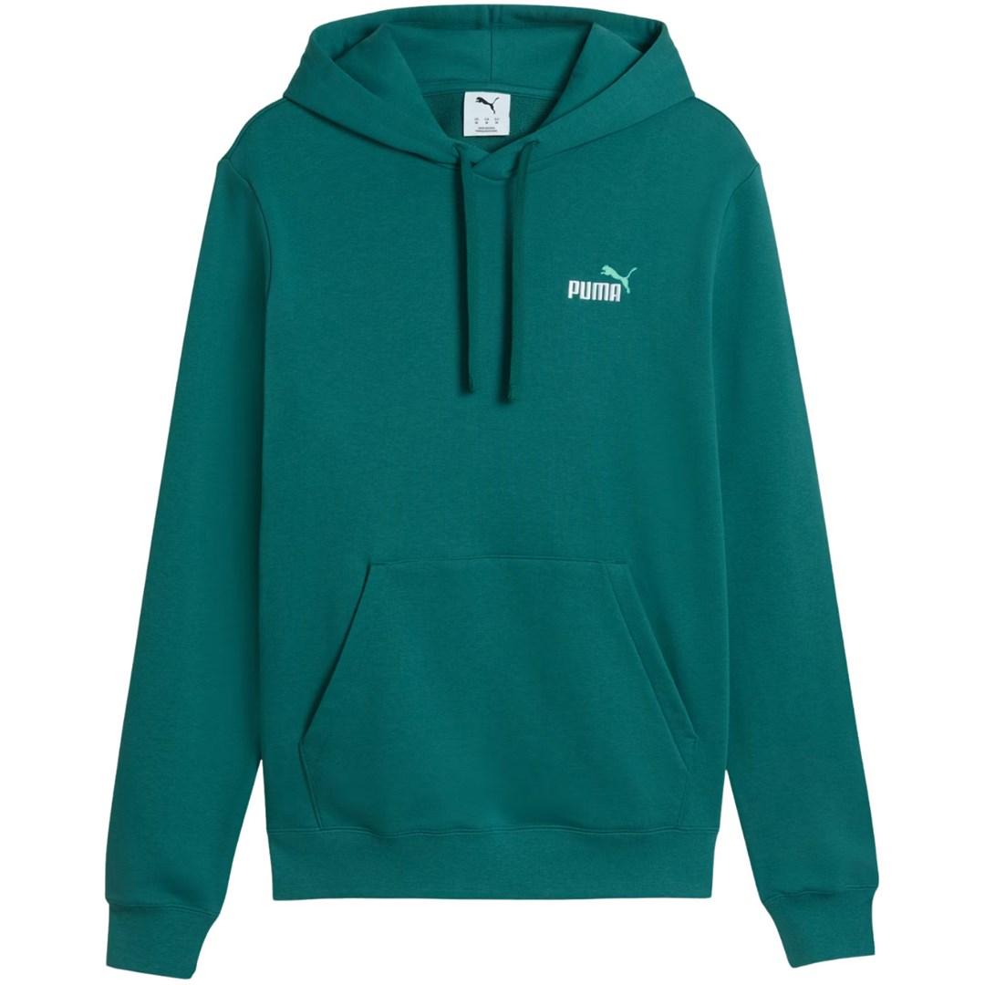 Puma ESS 2 Color Small No.1 Logo hættetrøje grøn str. M