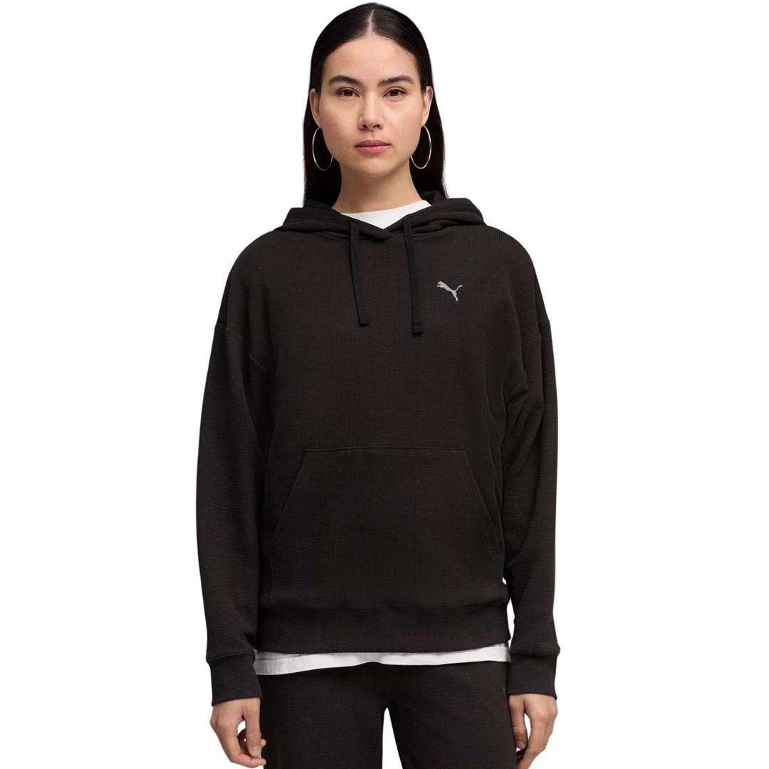 Puma ESS Elevated Comfort dame hoodie sort str. M
