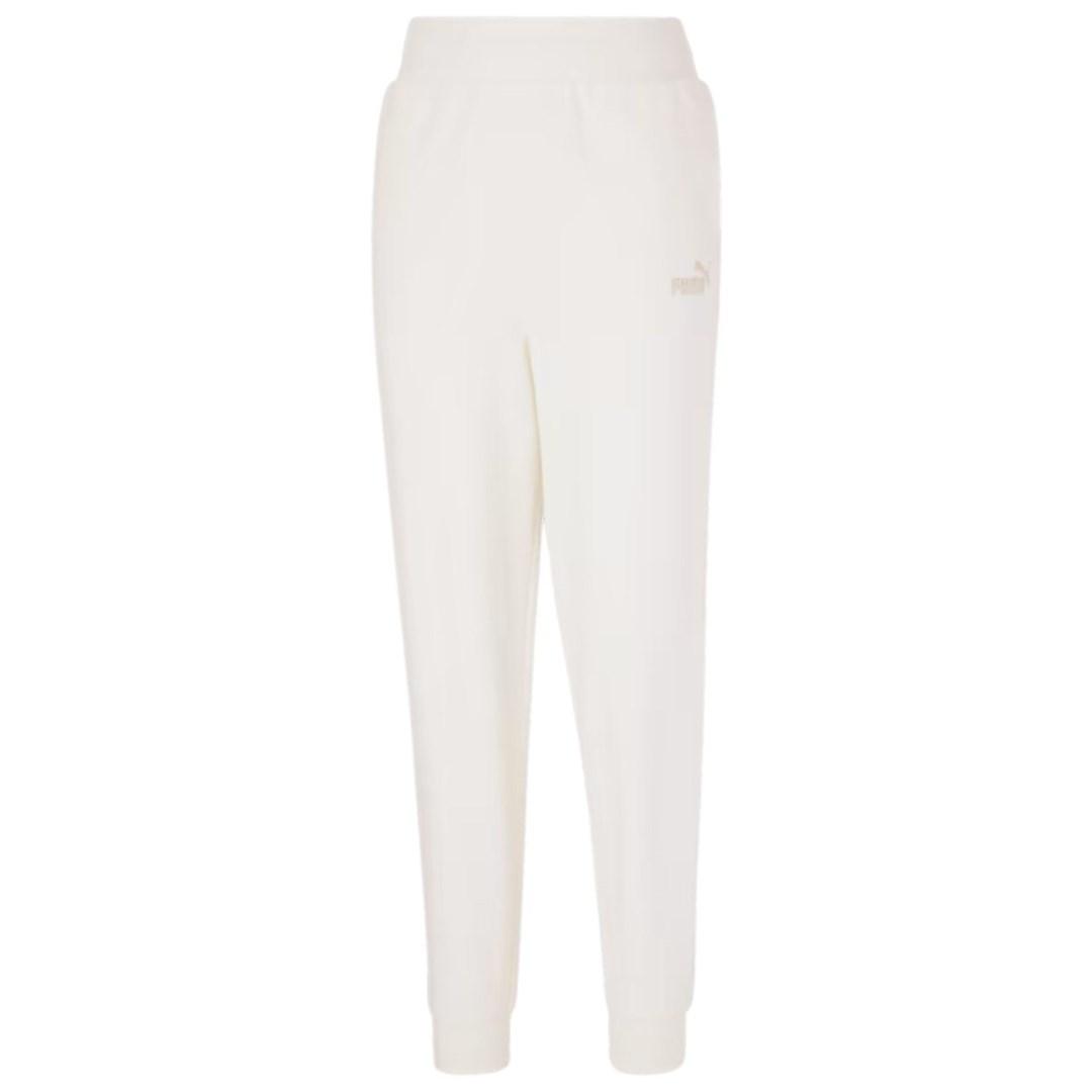 PUMA ESS+ Embroidery High-Waist damebukser creme str. L