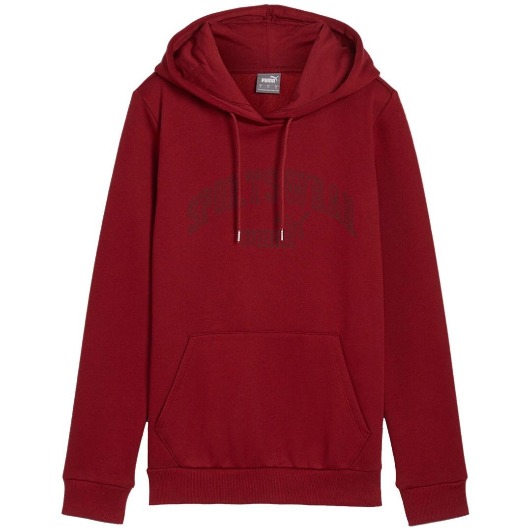 PUMA ESS+ Logo LAB hoodie bordeaux str. L