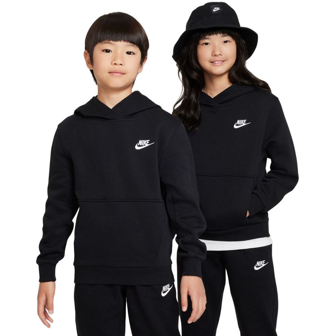 Nike Sportswear Club Fleece hættetrøje til børn sort str. M