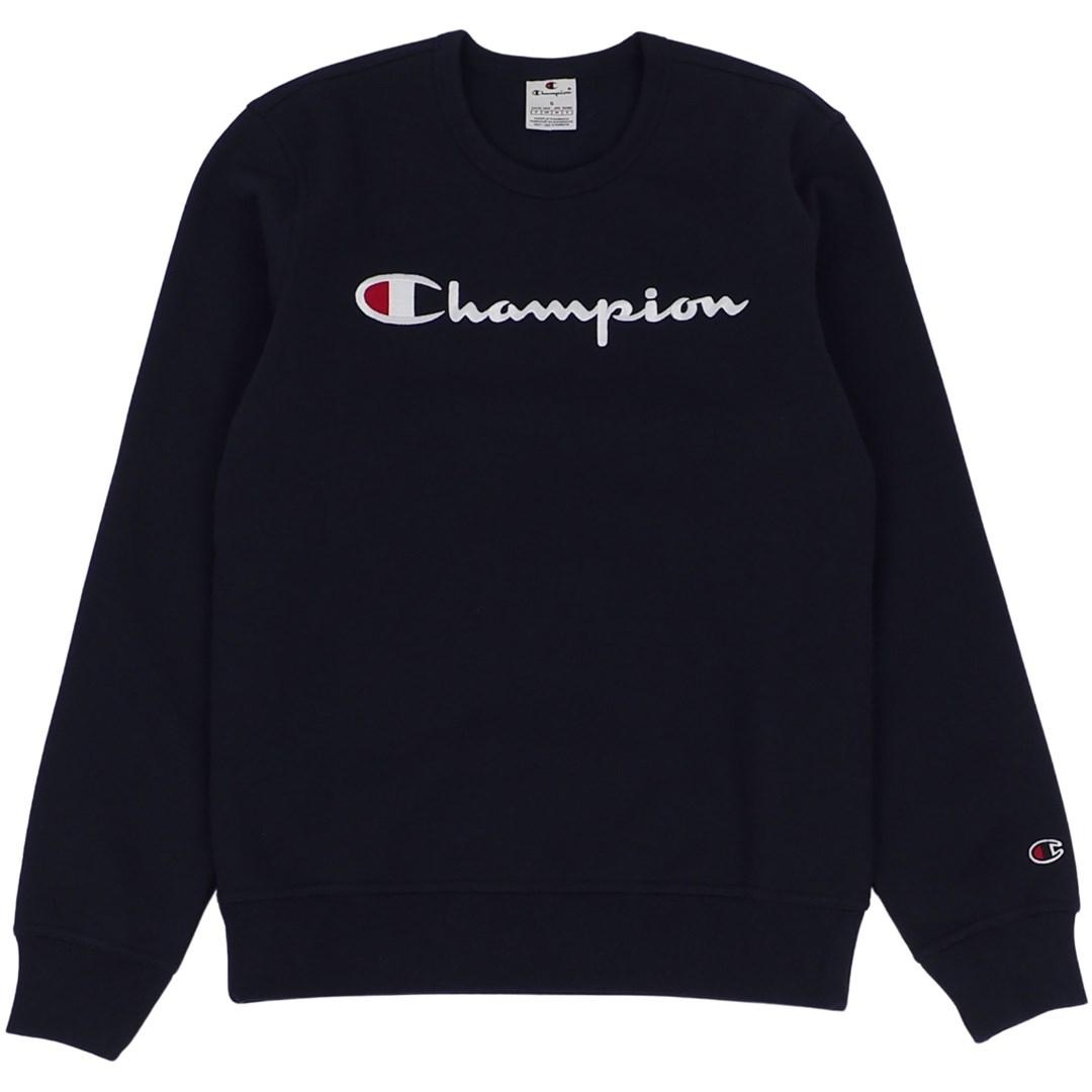 Champion crewneck sweatshirt herre navy blå str. S