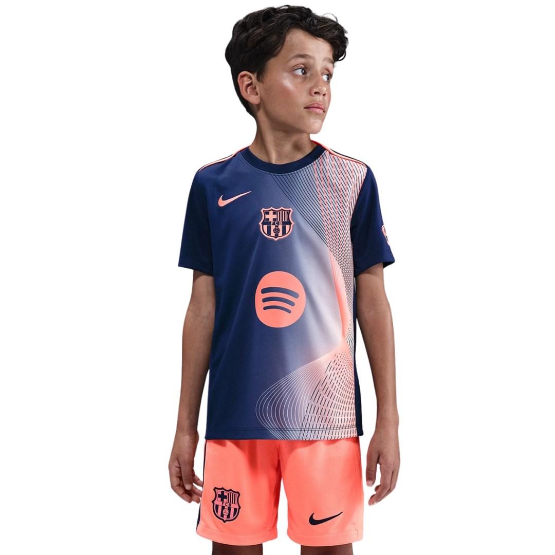 Nike FC Barcelona Academy Pro børne T-shirt mørkeblå/orange str. L