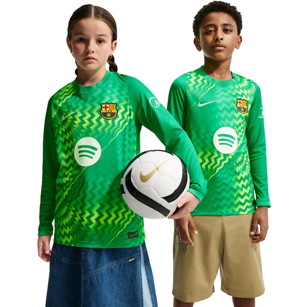 Nike FC Barcelona Stadium målmandstrøje til børn 2026/27 grøn str. L