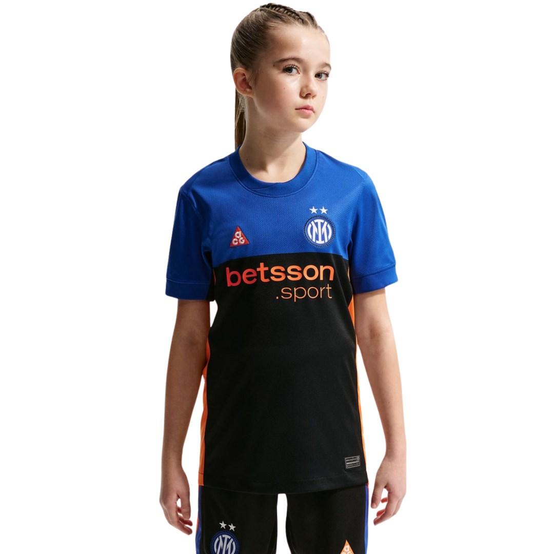 Nike Inter Milano 2026 Stadium SE børne T-shirt sort/blå str. L