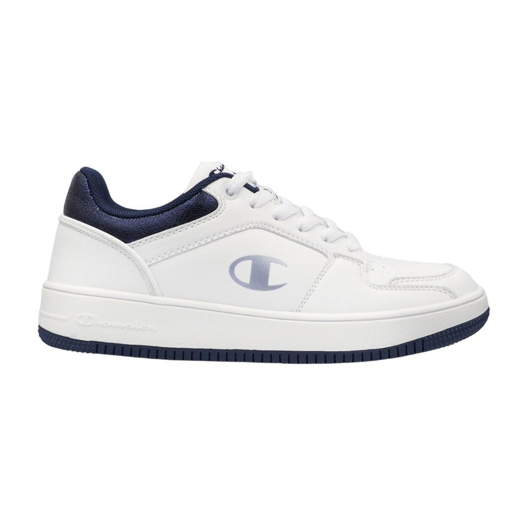 Champion RD18 Foil Low Cut damesko str. 38,5 - hvid/marineblå