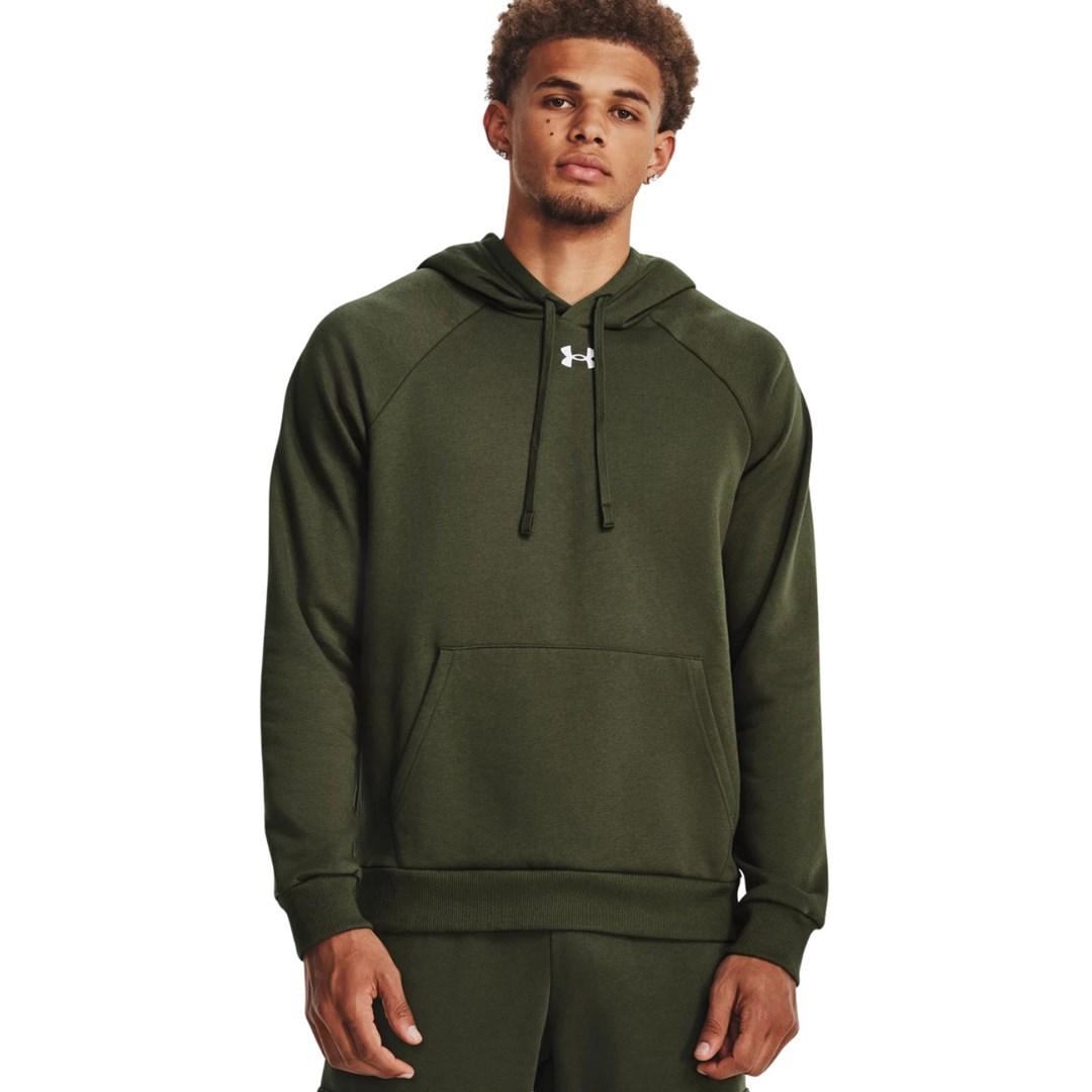 Under Armour Rival Fleece hættetrøje olivengrøn str. L
