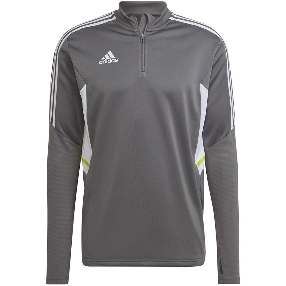 adidas Condivo 22 træningstrøje til mænd med 1/2 lynlås grå-hvid