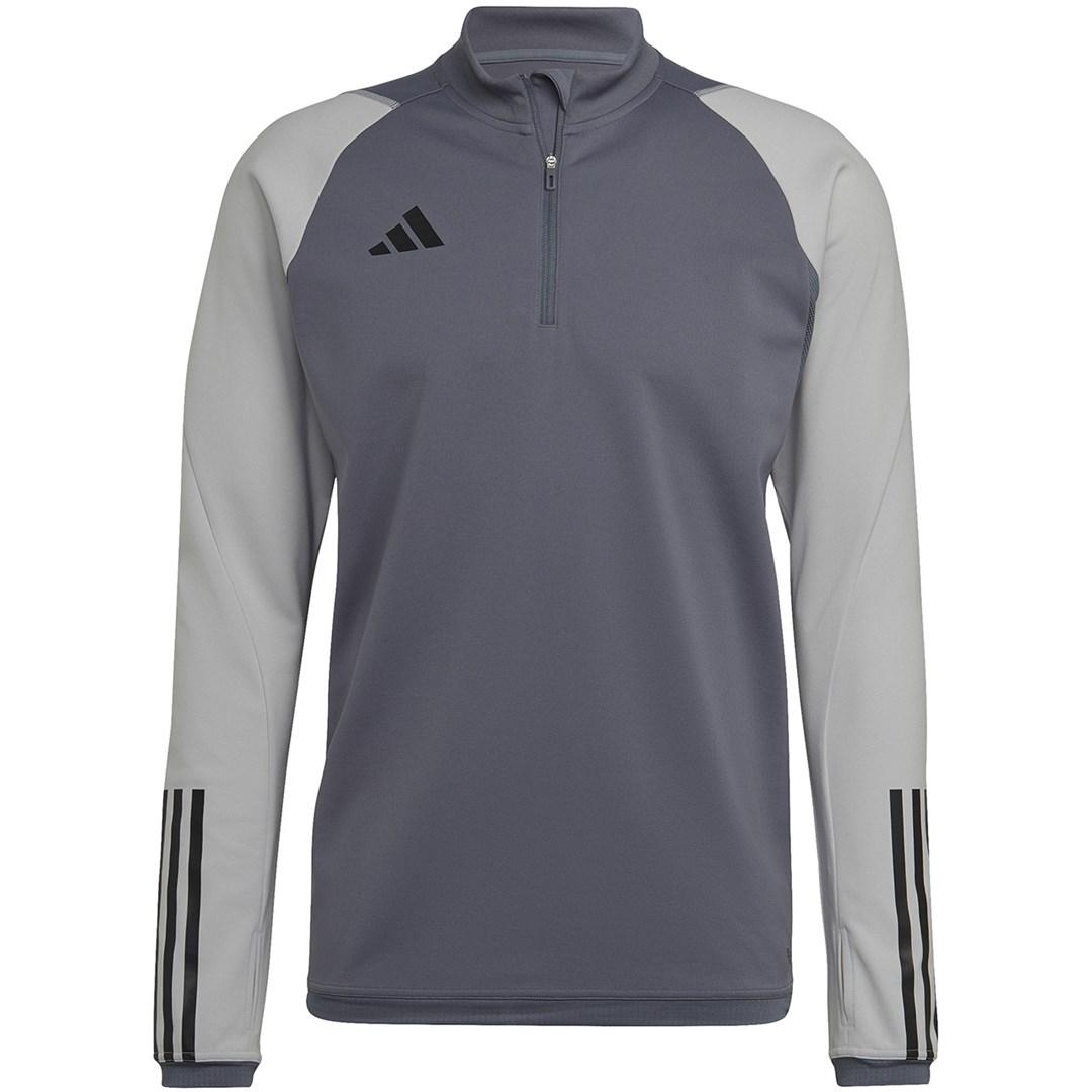 adidas Tiro 23 Competition træningstrøje med kort lynlås - grå