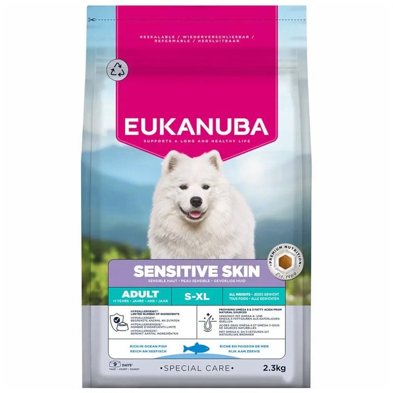 EUKANUBA Special Care Sensitive Skin monoprotein tørfoder til voksne hunde med fisk 2,3 kg