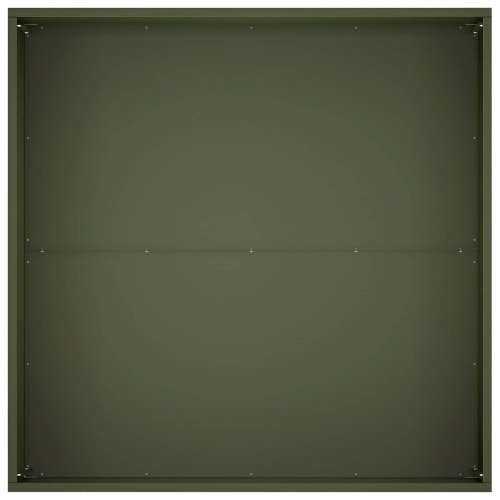 Have blomsterkrukke olivengrøn 80 x 80 x 40 cm i koldvalset stål