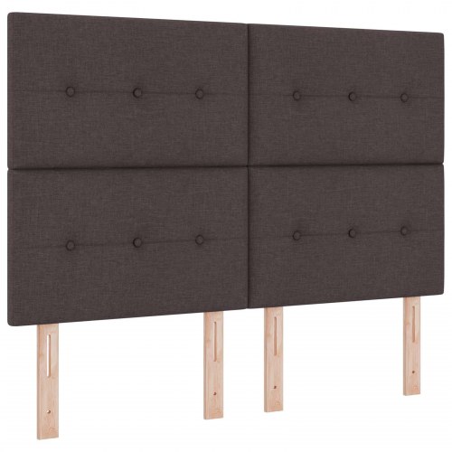 Ottoman seng med madras 140 x 200 cm mørk brun stof