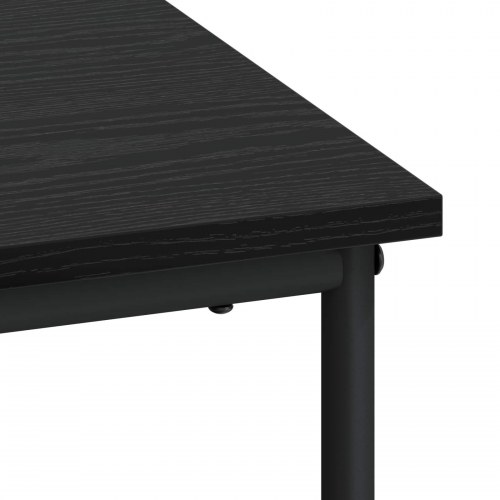 Skrivebord med opbevaring i sort eg 100 x 50 x 75 cm