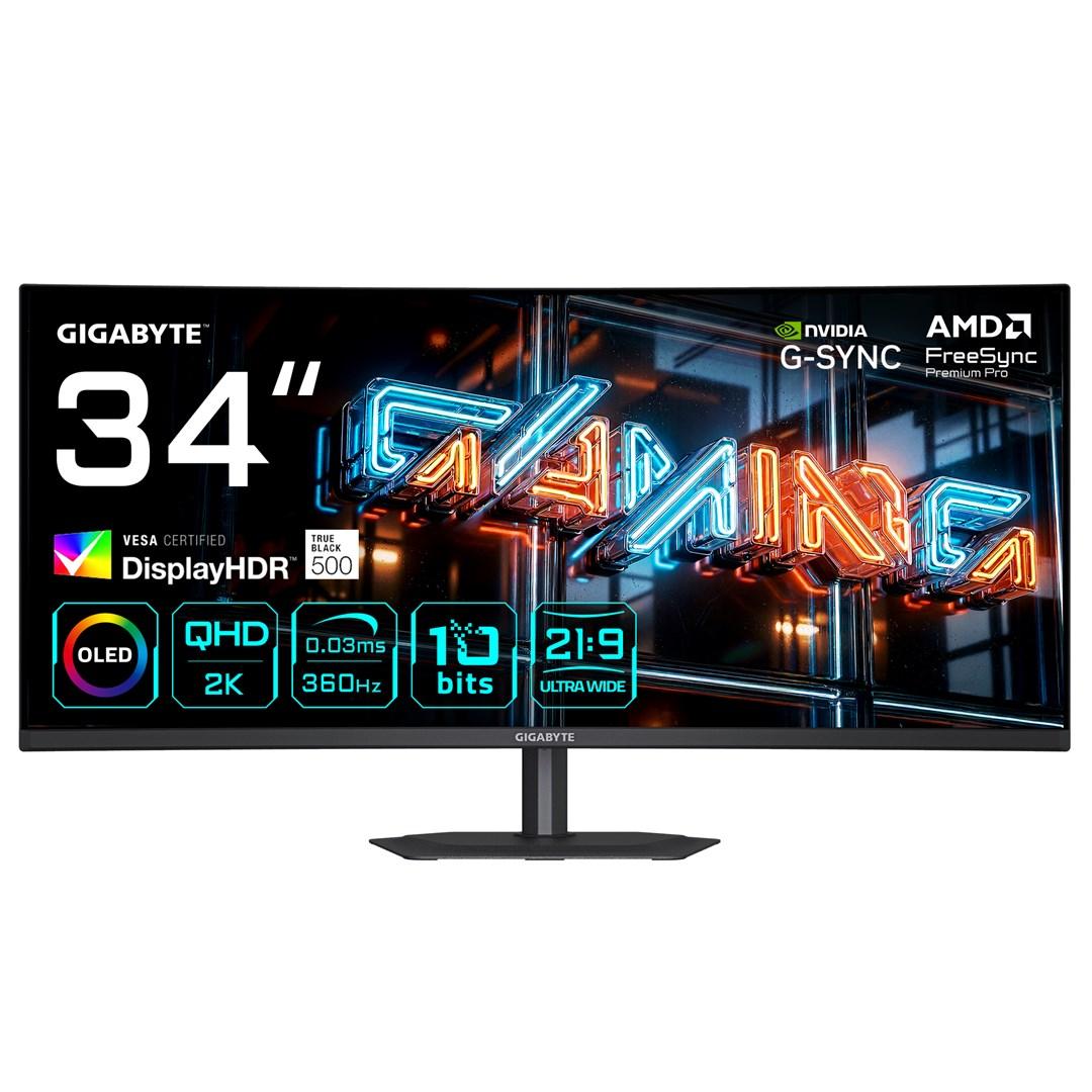 Gigabyte MO34WQC36 EK 34" QD-OLED gaming skærm