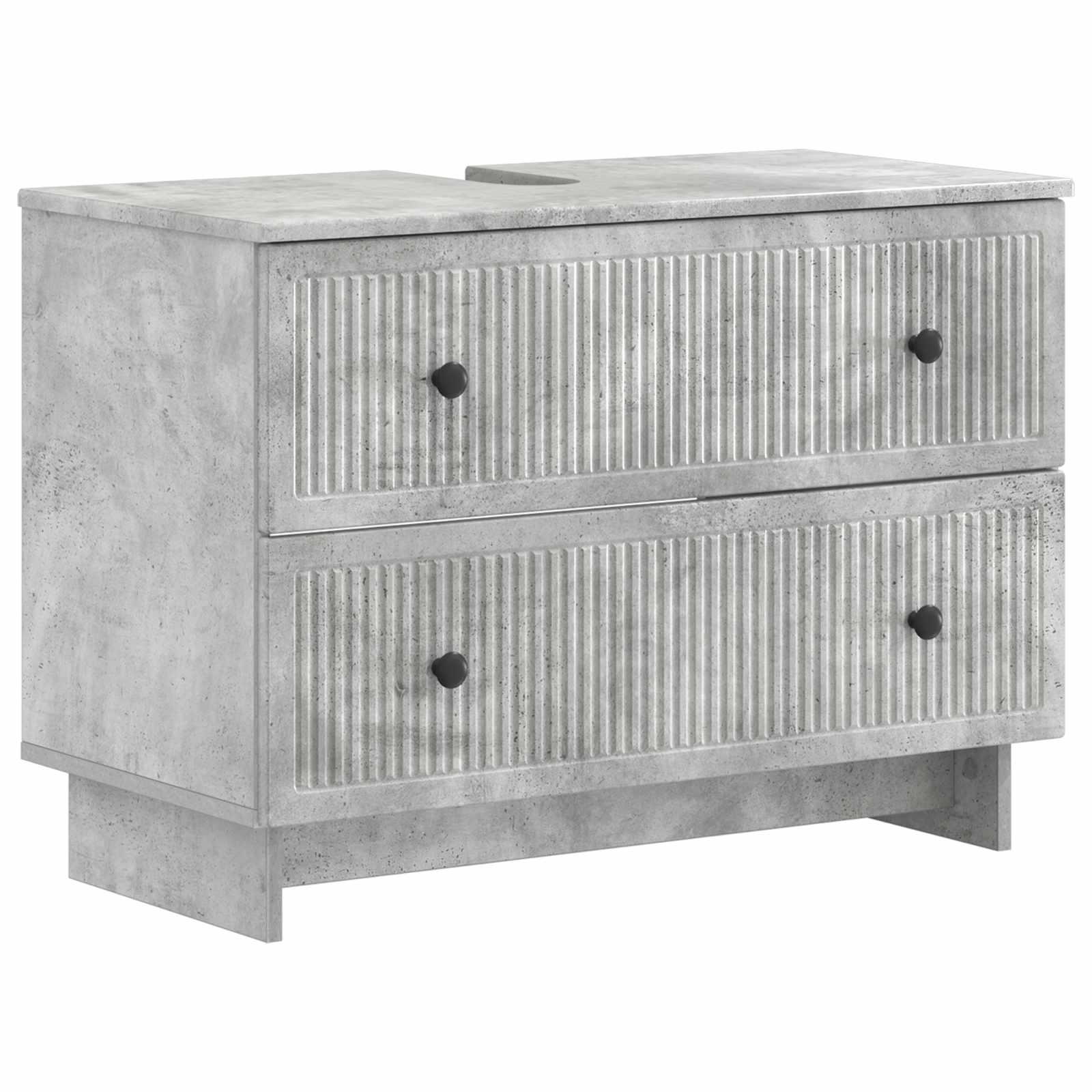 vidaXL Badeværelsesskabsunder EDE Betongrå 82 x 41 x 59 cm