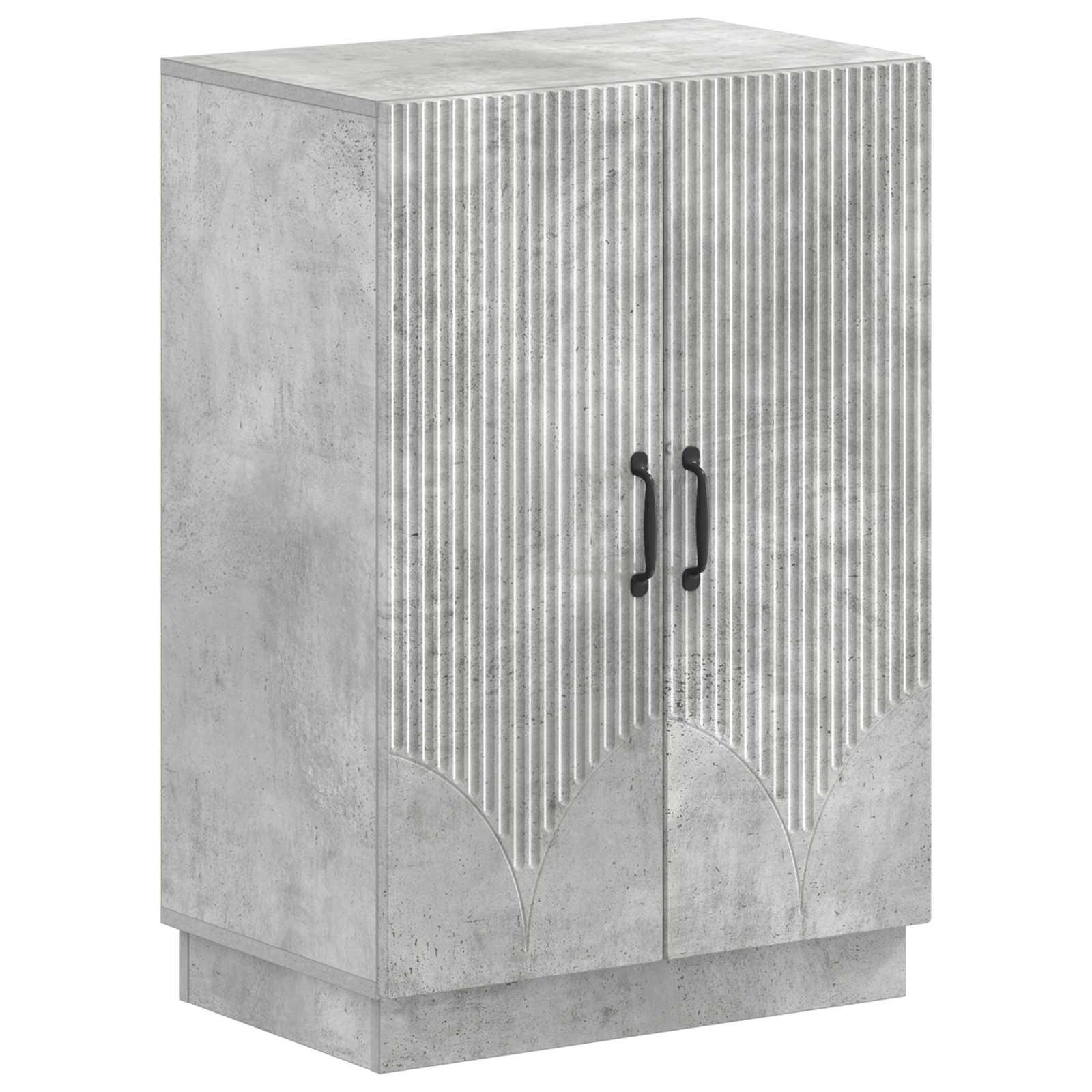 Skoskab HOORN 59,5 x 39,5 x 87 cm i konstrueret træ - betongrå