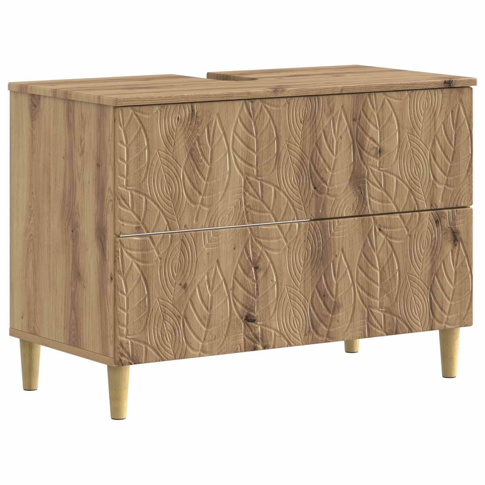 vidaXL Badeværelsesskabsunder DELFT Artisan-eg 82 x 41 x 59 cm