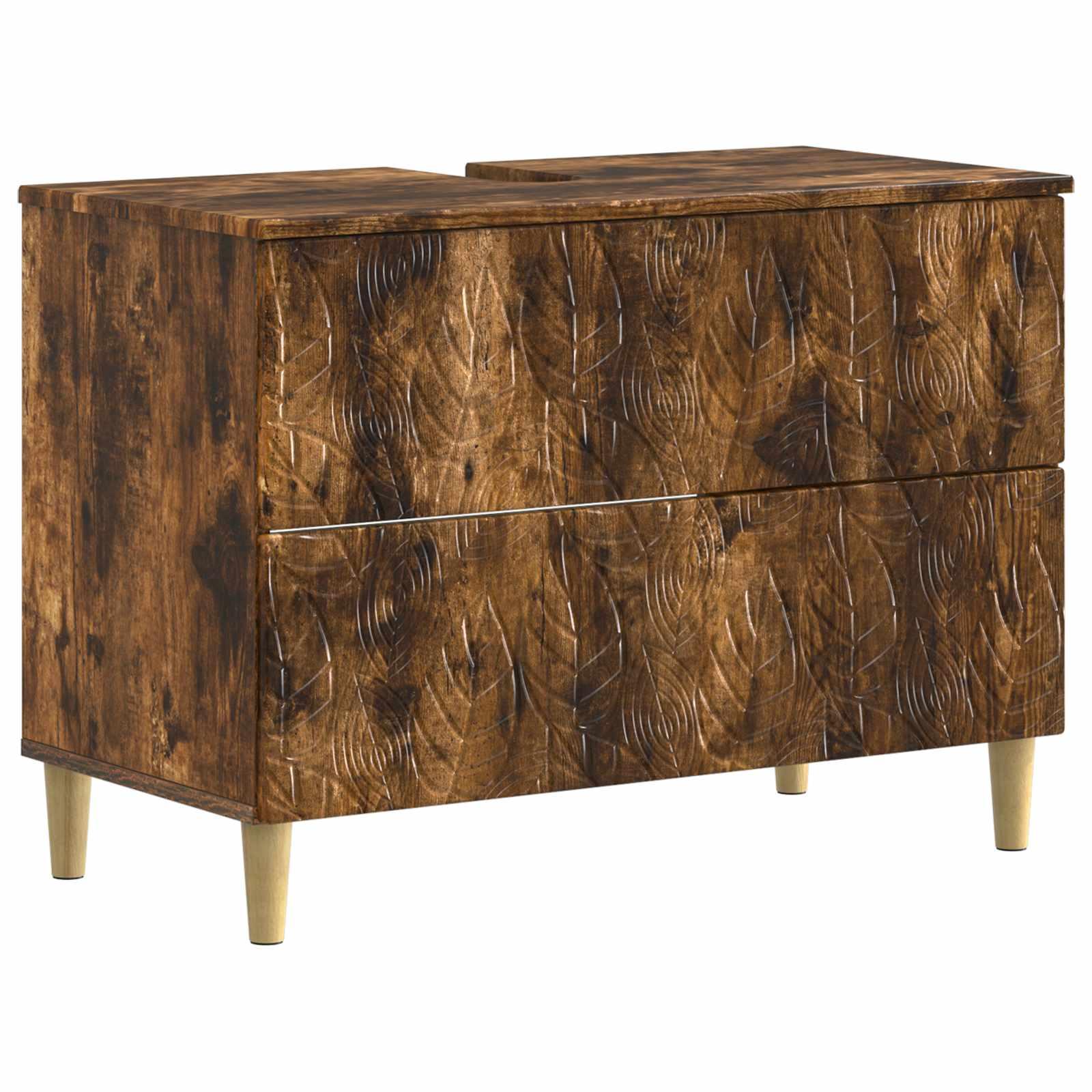 vidaXL Badeværelsesskabsunder DELFT Røget eg 82 x 41 x 59 cm