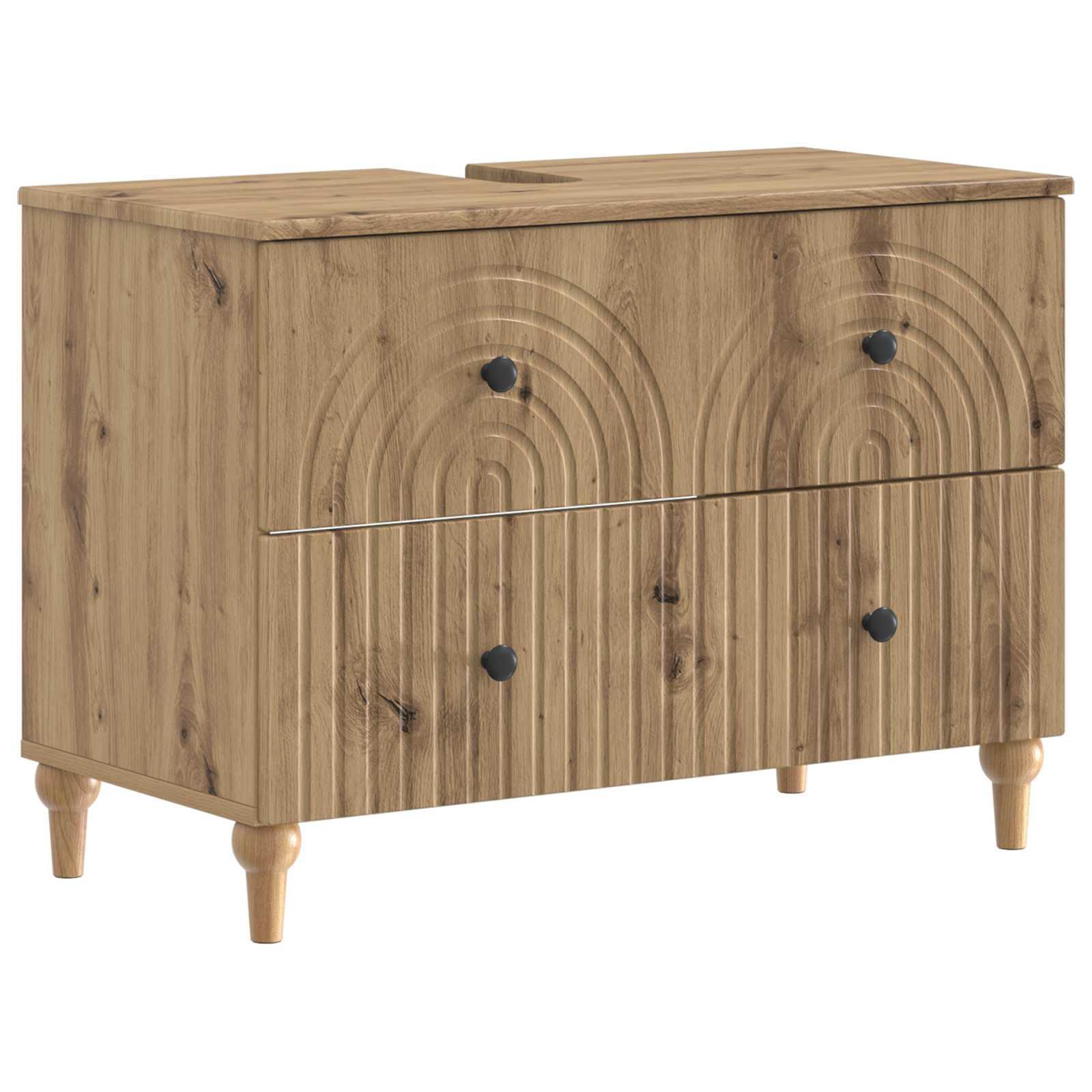 vidaXL Badeværelsesskabsunder ALKMAAR Artisan-eg 82 x 41 x 59 cm