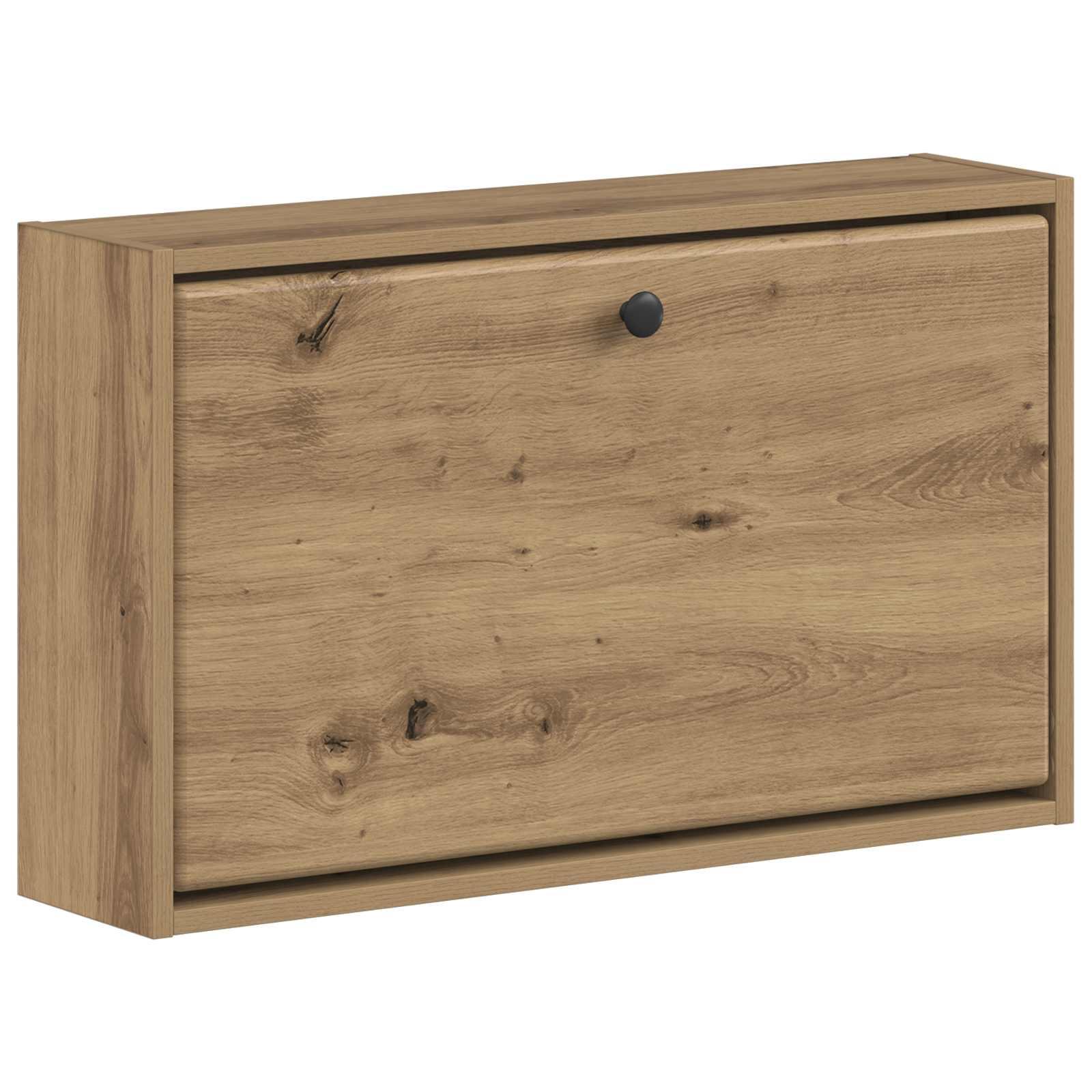Vægmonteret skoskab BREDA 71 x 17 x 43 cm i artisan-eg