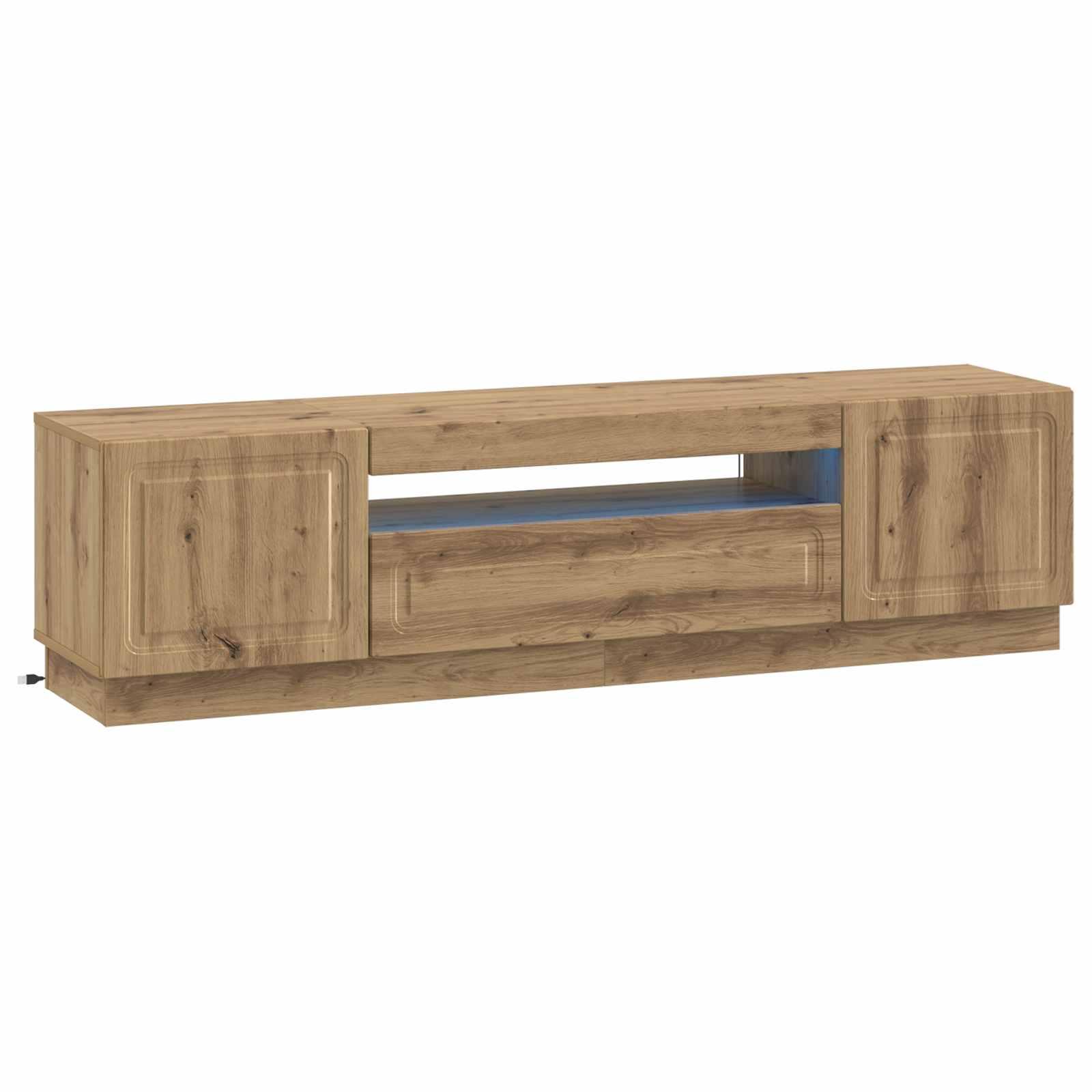 vidaXL LED TV-skab Artisan-eg Konstrueret træ