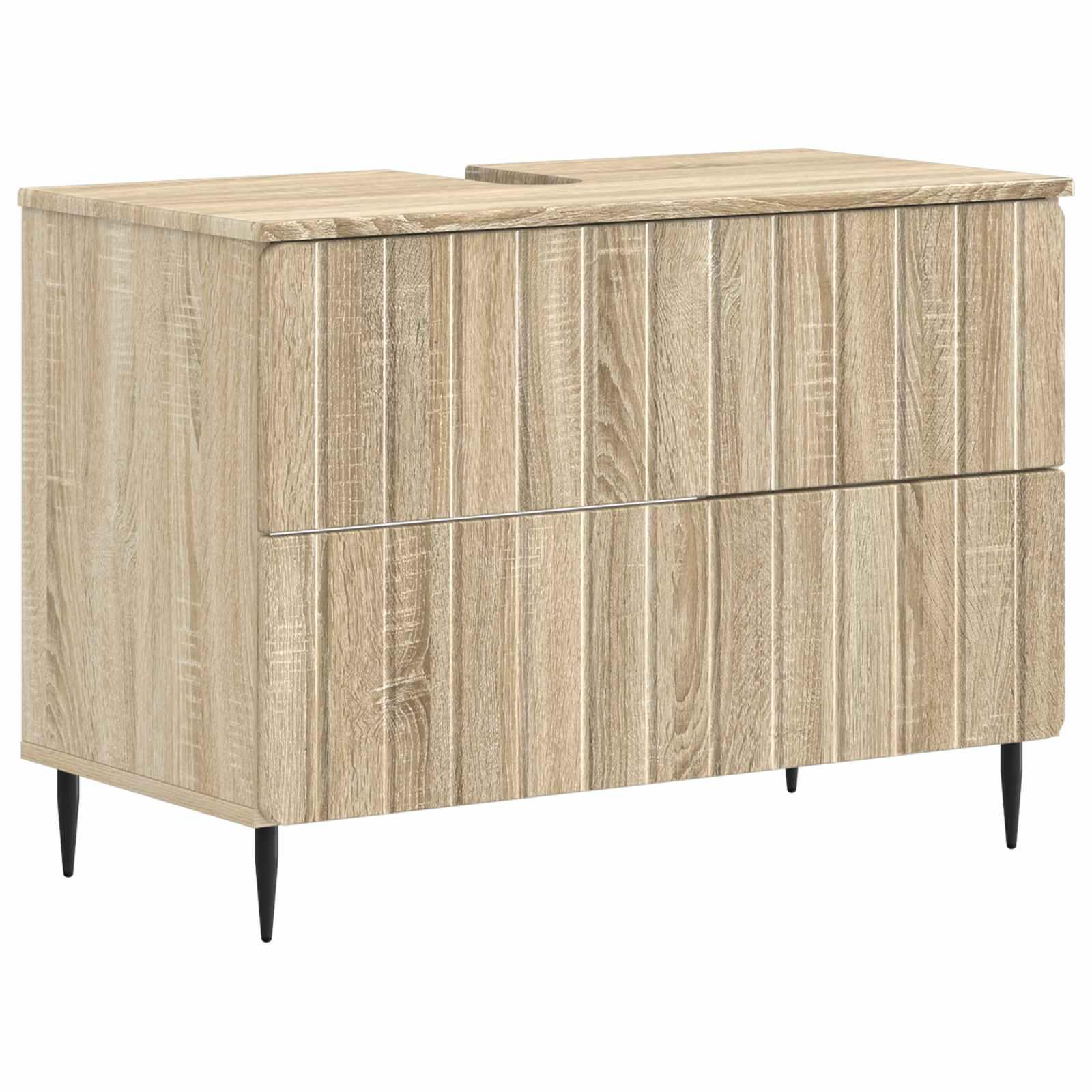 vidaXL Badeværelsesskabsunder ZWOLLE Sonoma-eg 82 x 41 x 58,5 cm