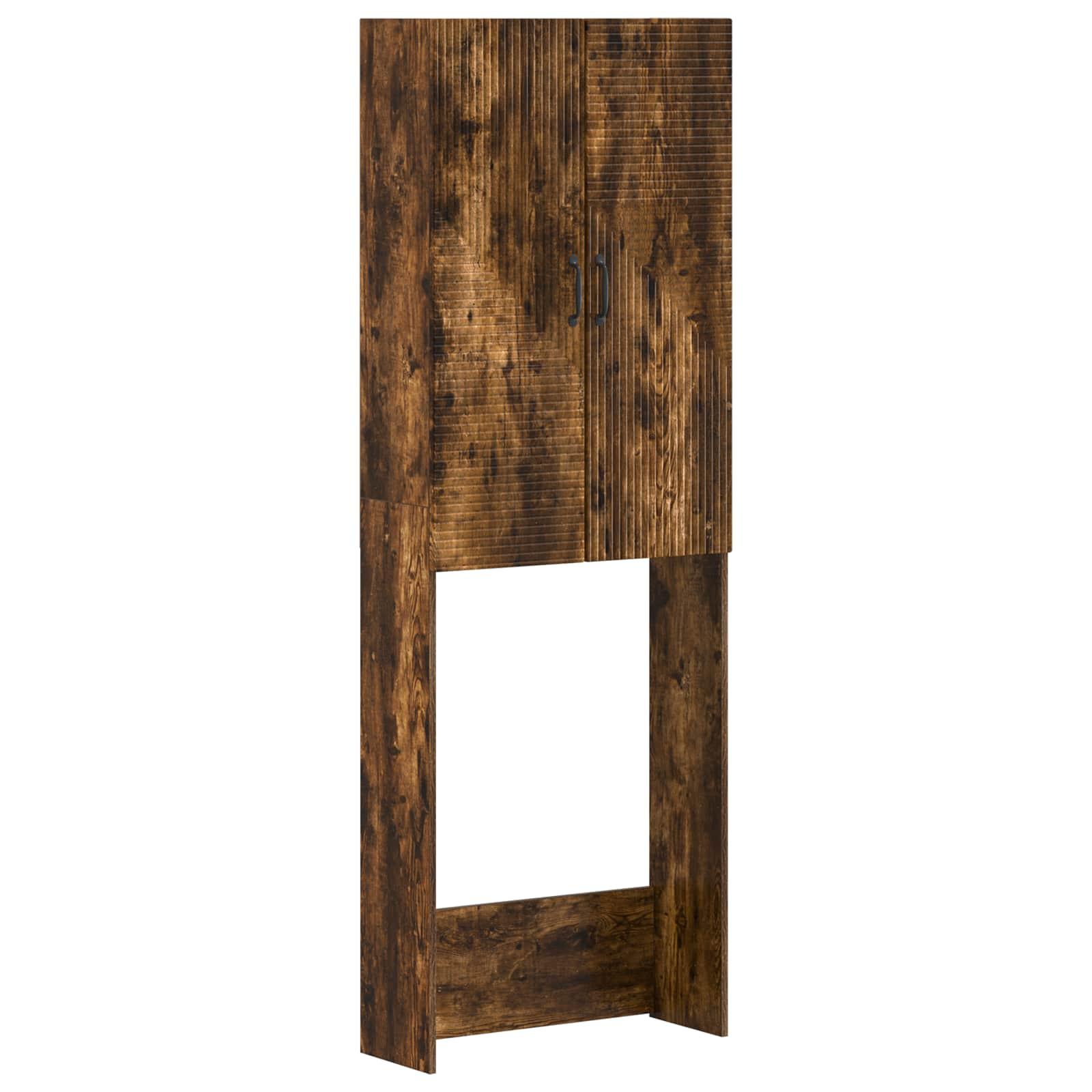 vidaXL Toilet Skab HAARLEM Røget eg 66 x 25,5 x 190 cm Konstrueret træ