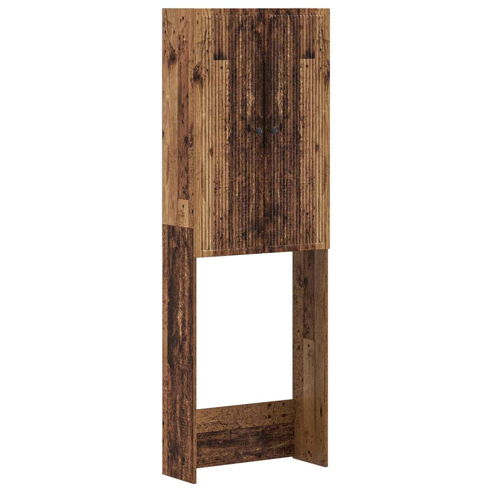 vidaXL Toilet Skab EDE Gammelt træ 66 x 25,5 x 190 cm Konstrueret træ