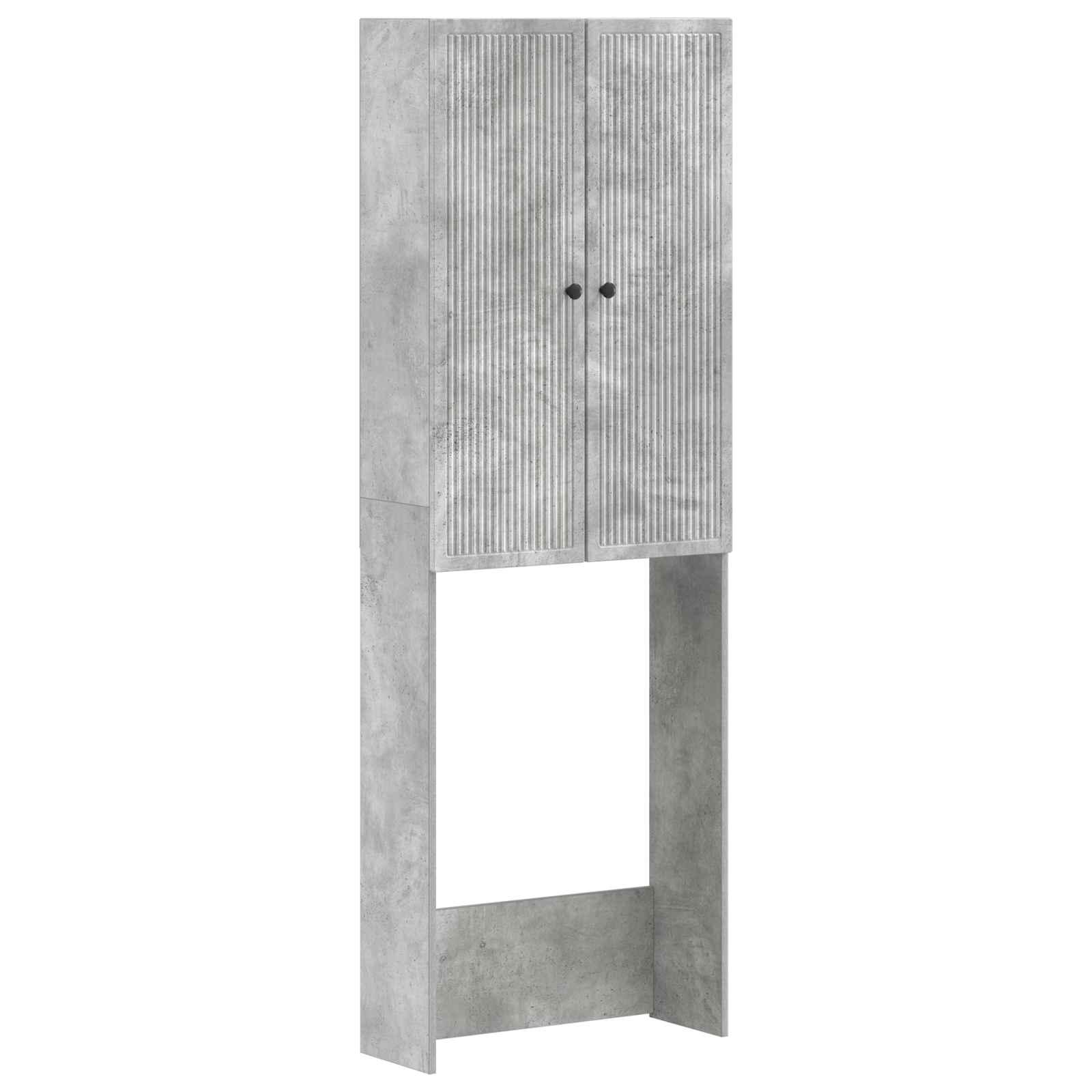 vidaXL Toilet Skab EDE Betongrå 66 x 25,5 x 190 cm Konstrueret træ