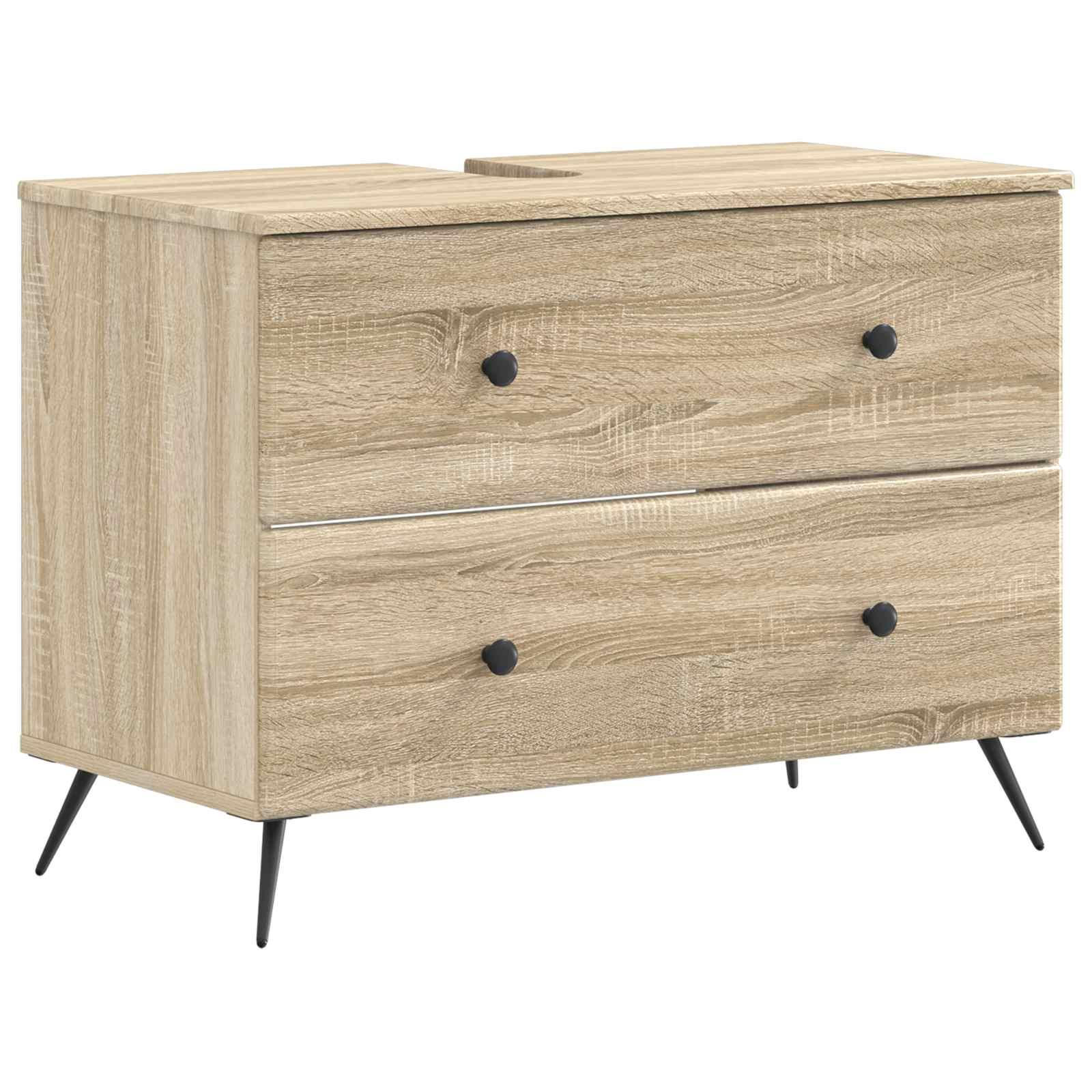 vidaXL Badeværelsesskabsunder BREDA Sonoma-eg 82 x 41 x 59 cm
