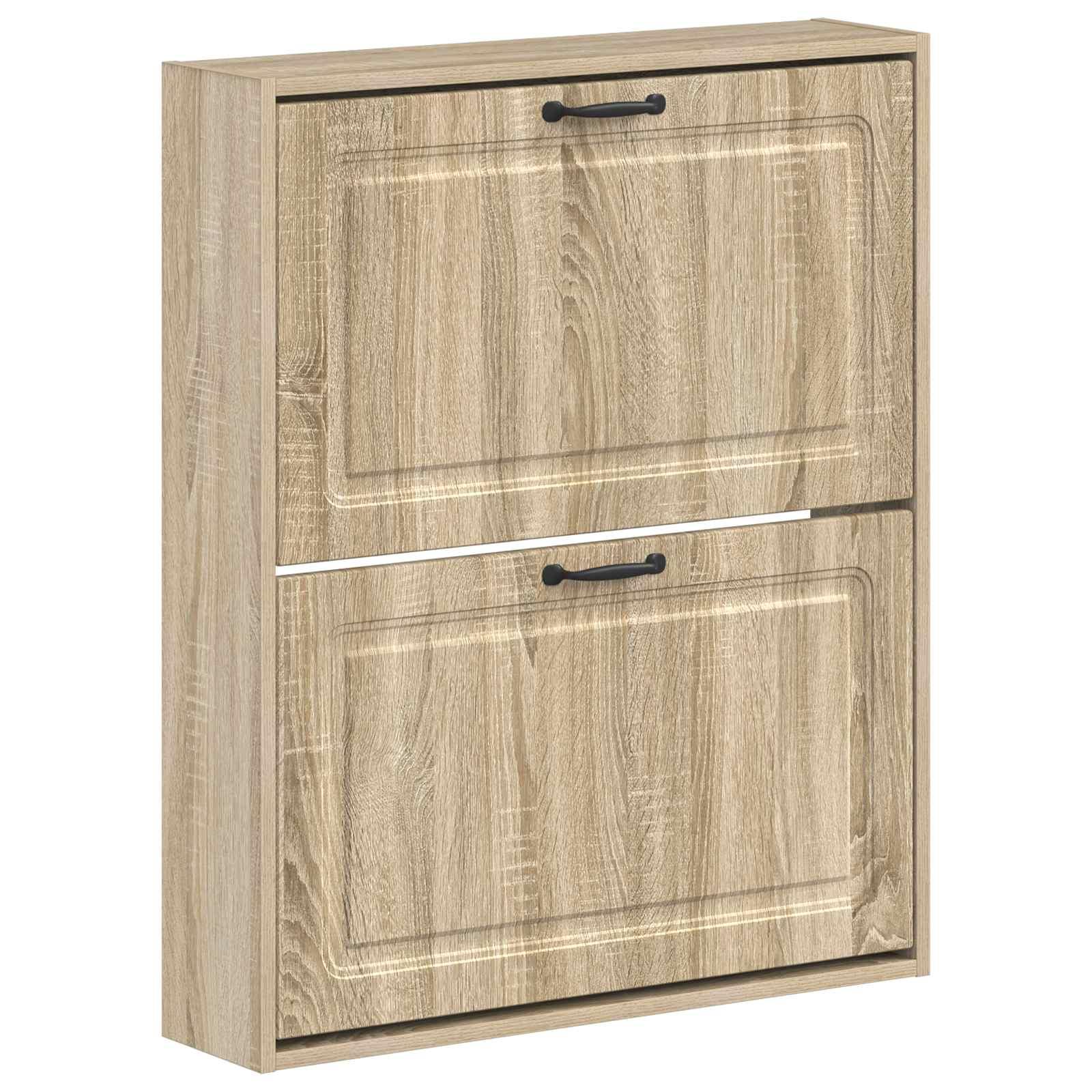 Vægmonteret skoskab UTRECHT 71 x 17 x 86 cm i sonoma-eg